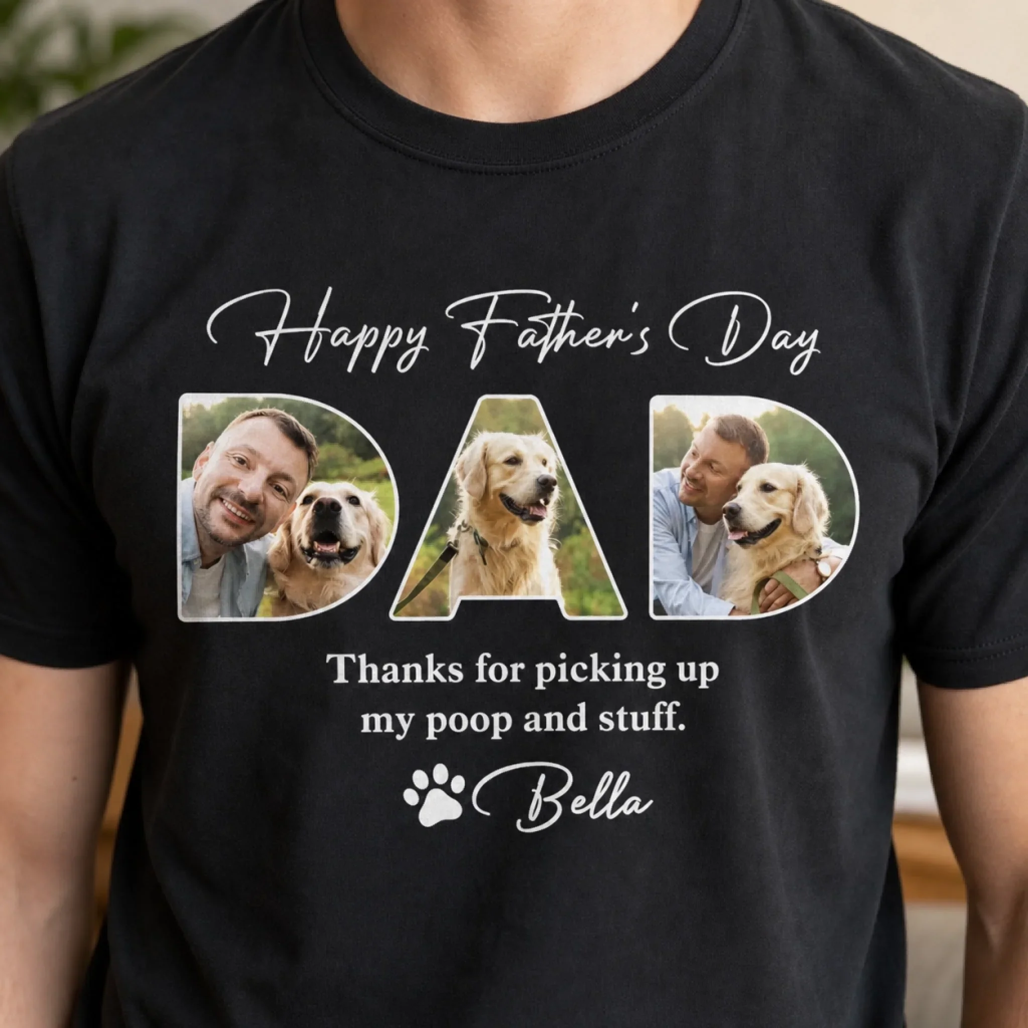 Custom Photo Life Is Better With You Dad - Dog Personalized Custom Unisex T-shirt, Premium T-shirt, Hoodie - Father's Day, Gift For Dad, Pet Owners, Pet Lovers - Image 3