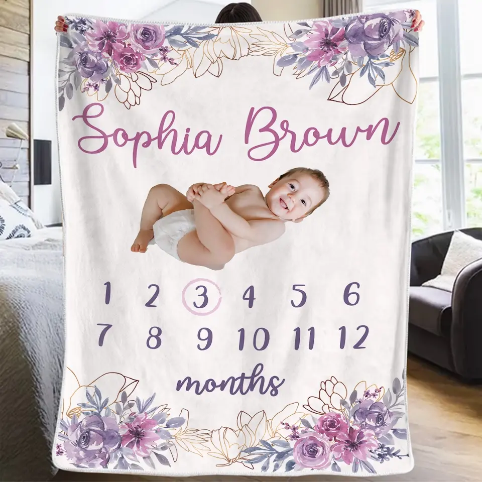 Custom Photo Like Stars Are To The Sky, So Are The Baby To Our World - Family Personalized Custom Baby Blanket - Gift For Baby Kids, Newborn Baby - Image 4