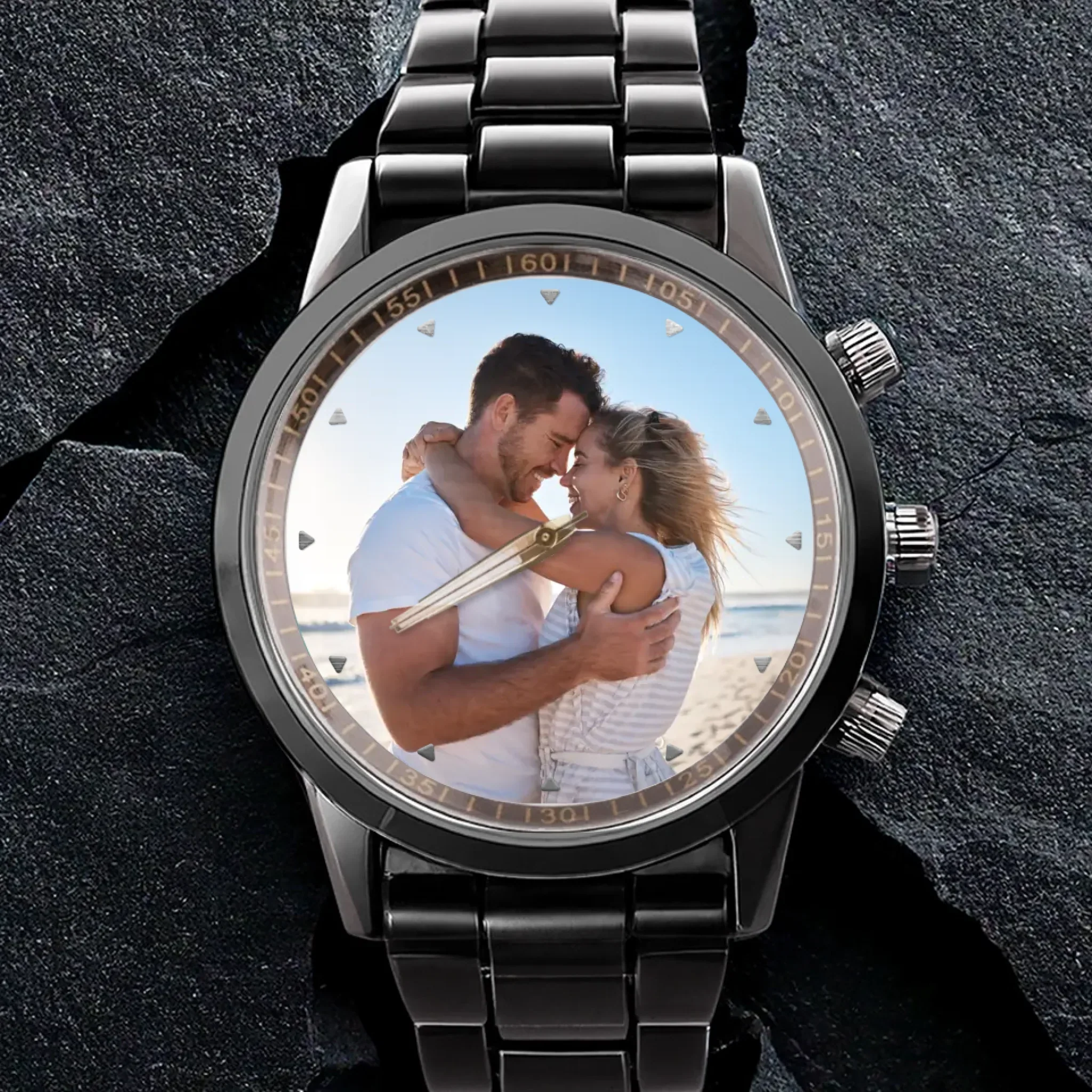 Custom Photo Love In Every Moment - Couple Personalized Custom Unisex Watch - Gift For Gift For Husband Wife, Anniversary - Image 2