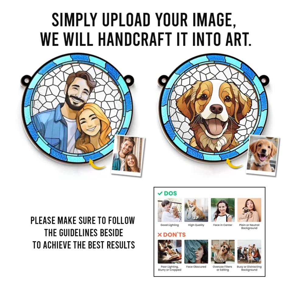 Custom Photo Love You More Every Day - Couple Personalized Window Hanging Suncatcher Ornament - Gift For Husband Wife, Anniversary - Image 3