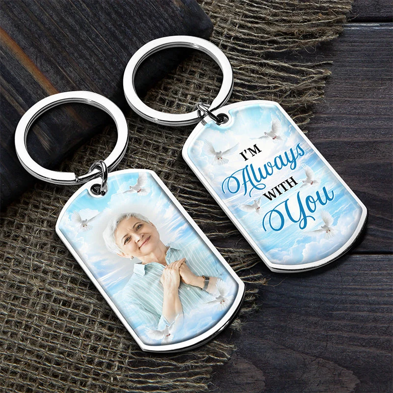 Custom Photo Loving Memories Never Die - Memorial Personalized Custom Keychain - Sympathy Gift For Family Members - Image 3