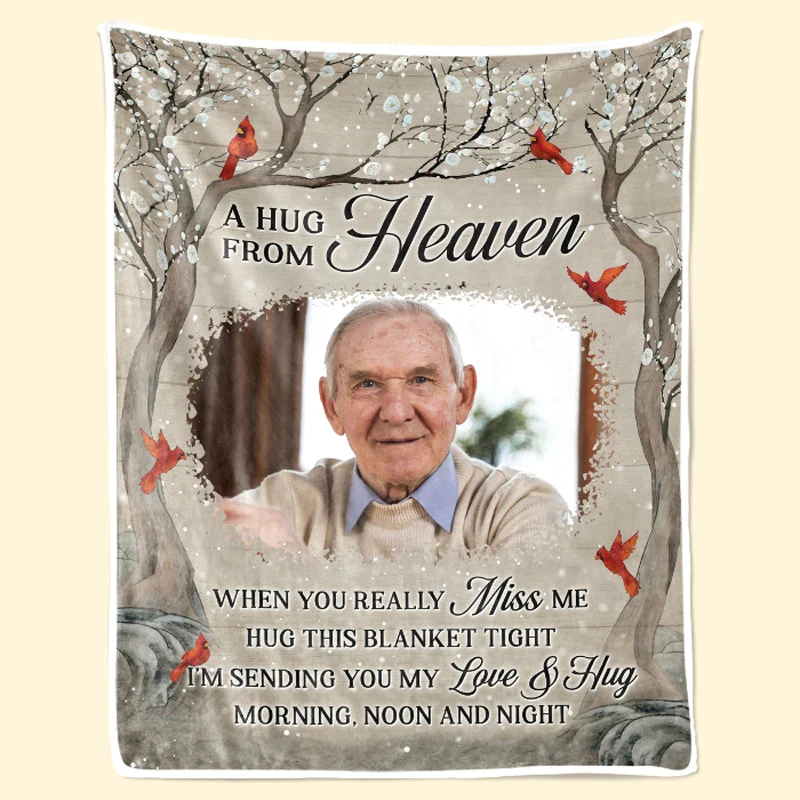 Custom Photo Loving You Forever - Memorial Personalized Custom Blanket - Christmas Gift, Sympathy Gift For Family Members - Image 4
