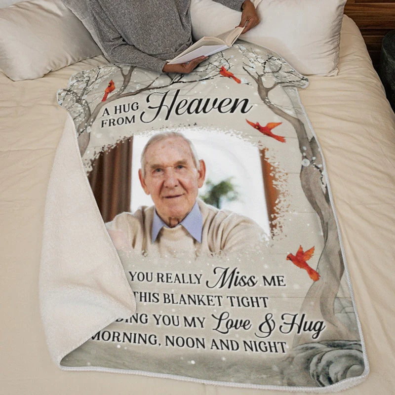Custom Photo Loving You Forever - Memorial Personalized Custom Blanket - Christmas Gift, Sympathy Gift For Family Members - Image 6