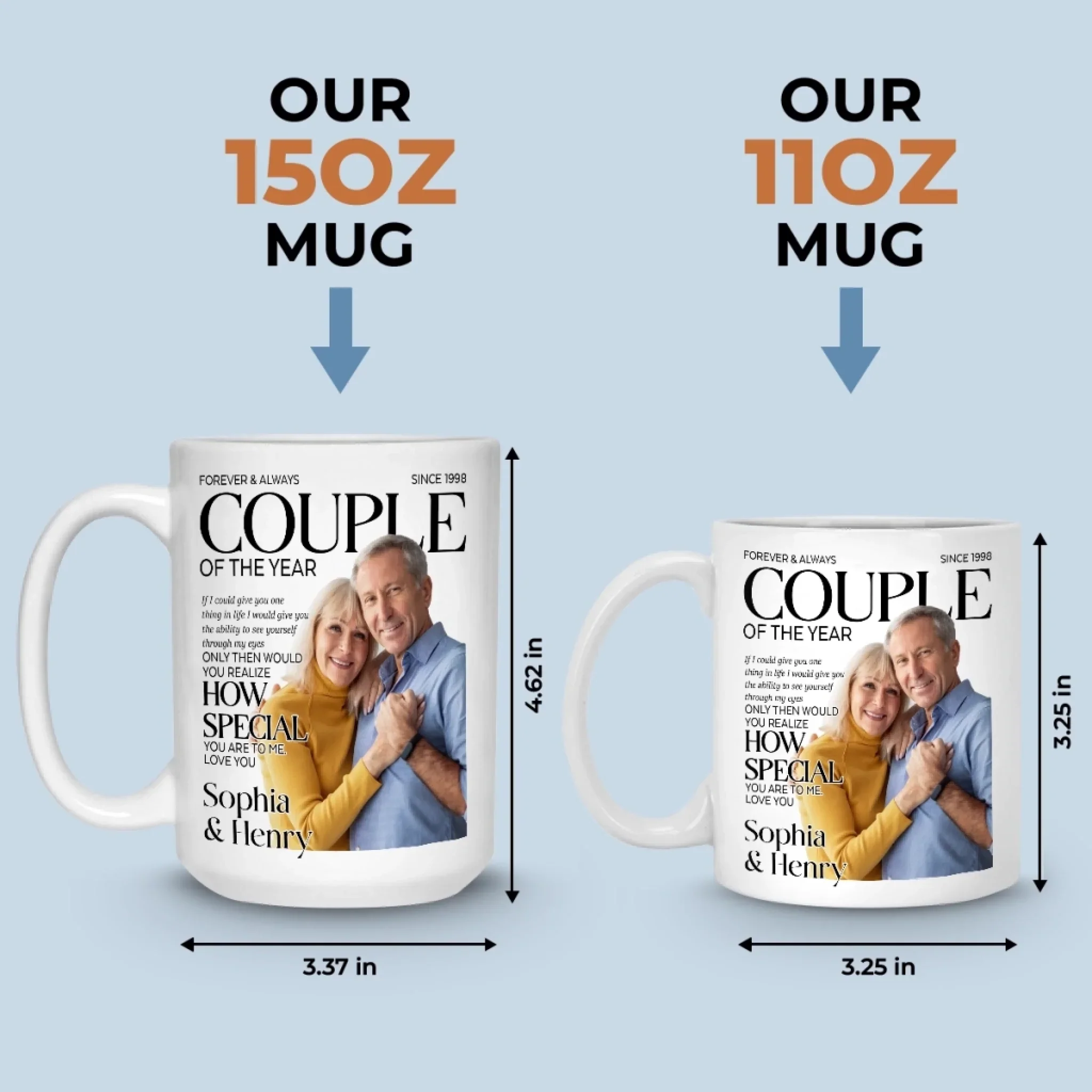 Custom Photo Mug - Personalized Anniversary Wedding Gifts For Husband And Wife, Him And Her - Love That Feels Natural - Image 6