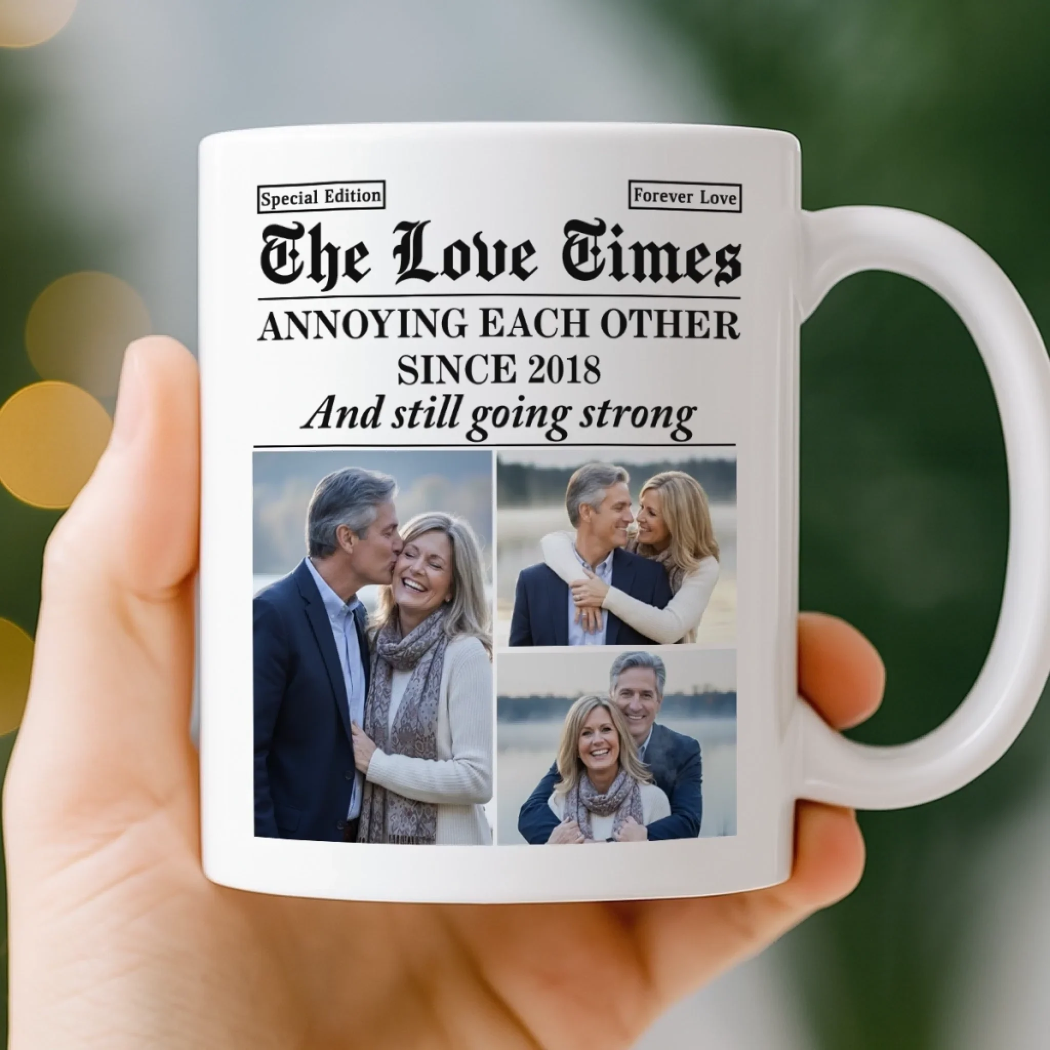 Custom Photo Mug - Personalized Anniversary Wedding Gifts For Husband And Wife, Him And Her - Together Feels Like Home - Image 3