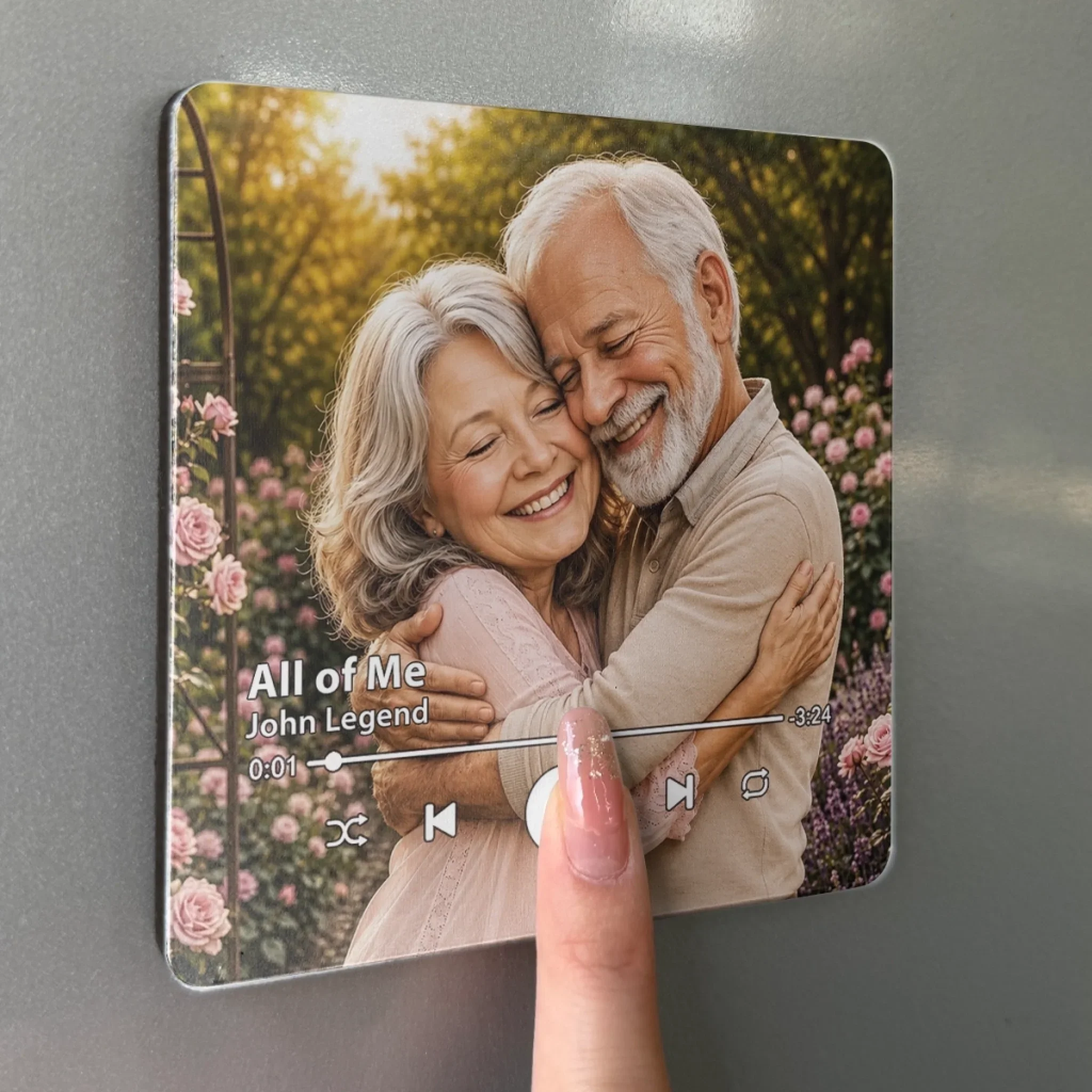 Custom Photo Music Fridge Magnet That Can Play Songs - Personalized Anniversary Wedding Gifts For Husband And Wife, Him And Her - You Are My Favorite Tune - Image 2