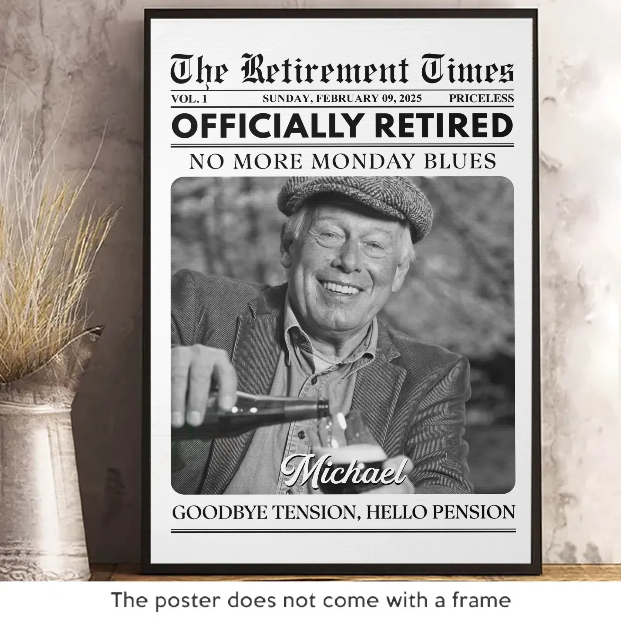 Custom Photo No More Monday Blues - Personalized Custom Vertical Poster - Appreciation, Retirement Gift For Coworkers, Work Friends, Colleagues, Family Members - Image 2