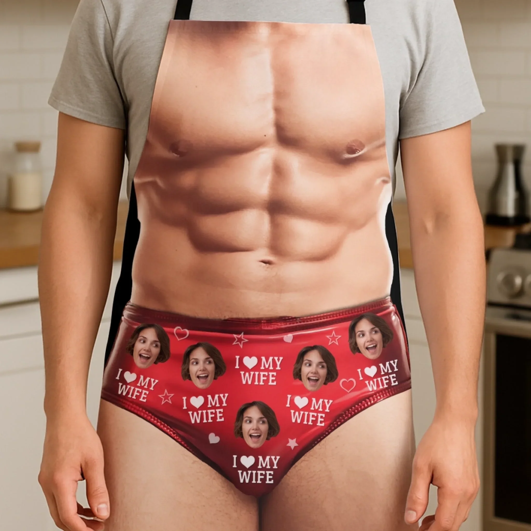 Custom Photo Still Hot, Especially In The Kitchen - Couple Personalized Custom Apron - Gift For Husband Wife, Anniversary - Image 4