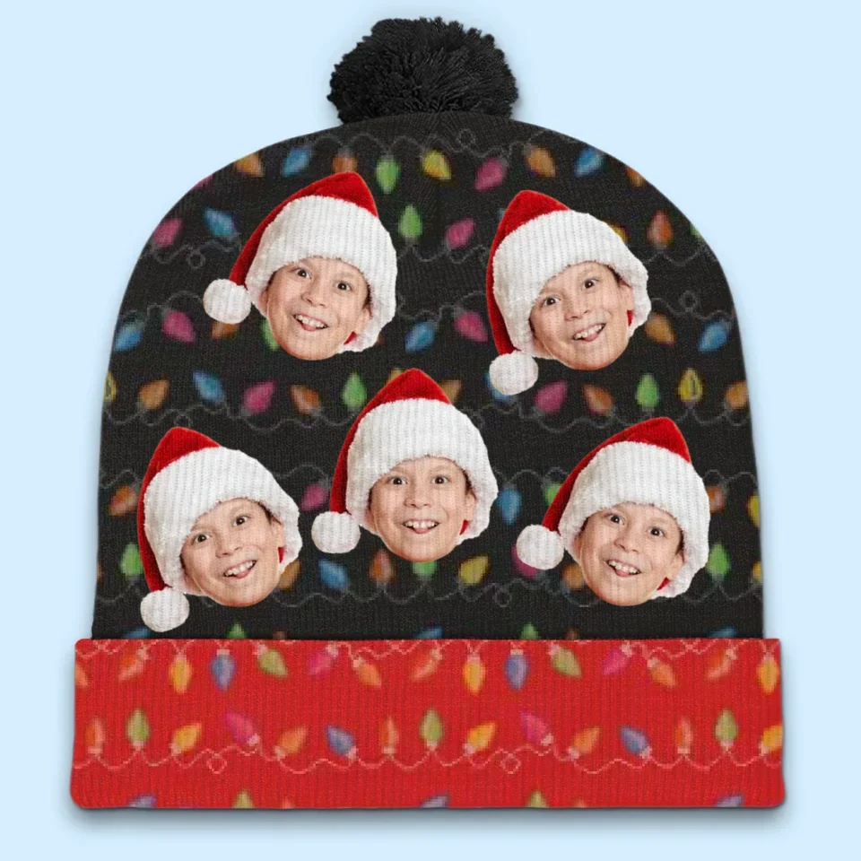 Custom Photo The Greatest Gift One Can Receive On Christmas Is The Love Of Family - Family Personalized Custom Christmas Beanie Hat - Christmas Gift For Family Members - Image 2