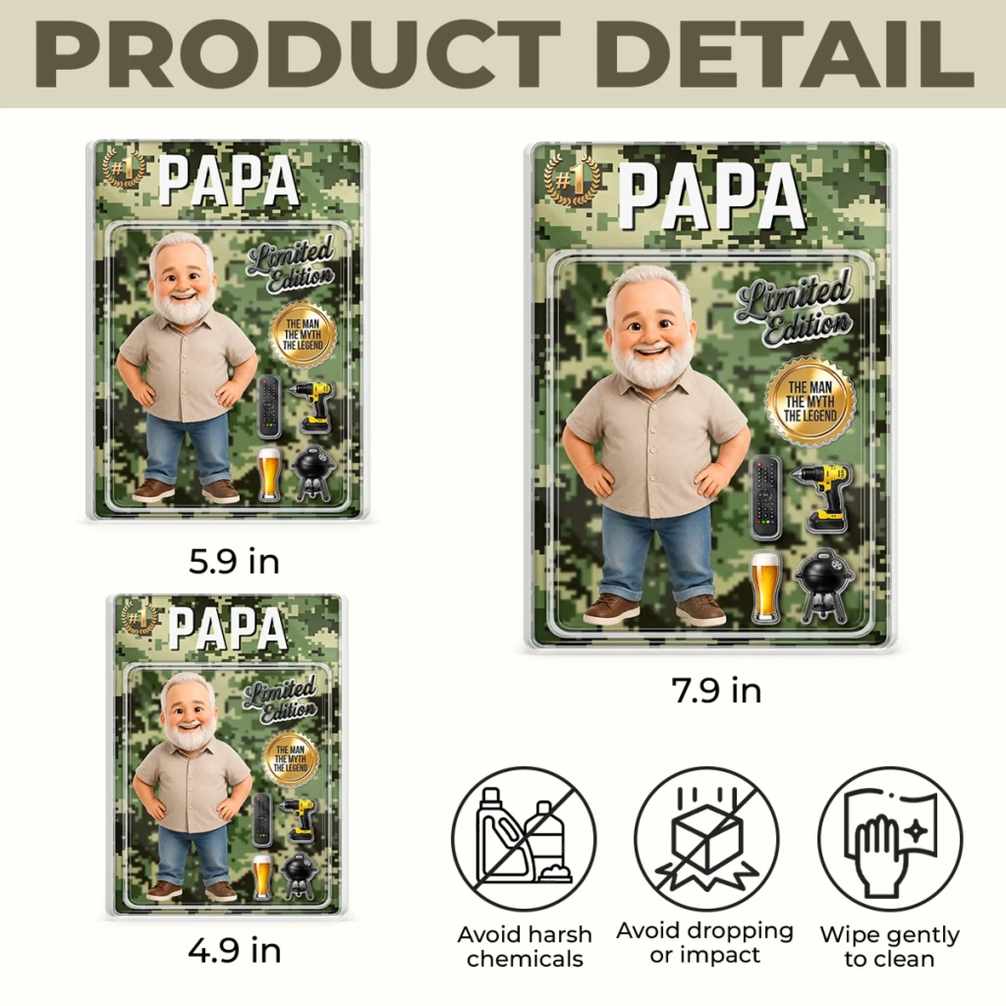 Custom Photo Toy Box Acrylic Plaque - Personalized Father's Day Birthday Gifts For Dad, Grandpa - Dad Mode Always Active - Image 9