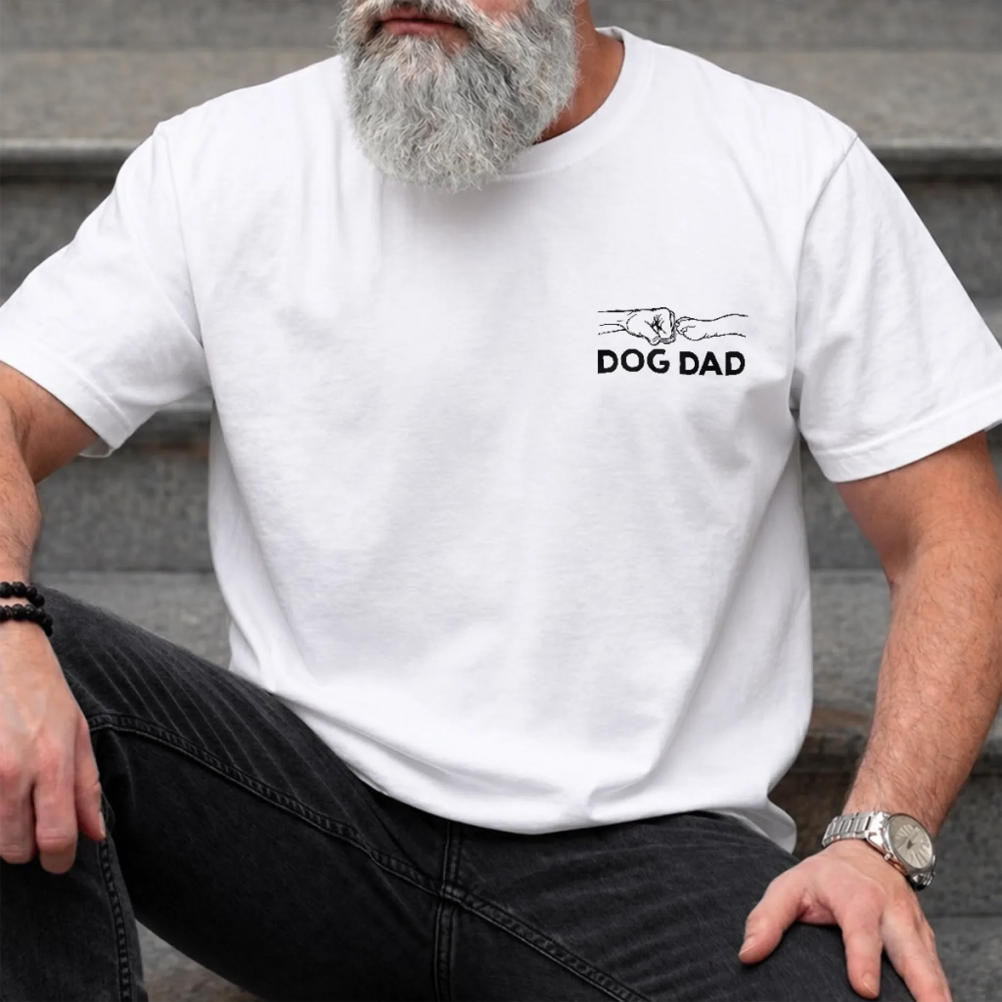 Custom Photo Unisex T-shirt - Personalized Father's Day Birthday Gifts For Dog Cat Lovers, Dog Dad And Mom, Cat Owners - Love Is A Wet Nose - Image 3