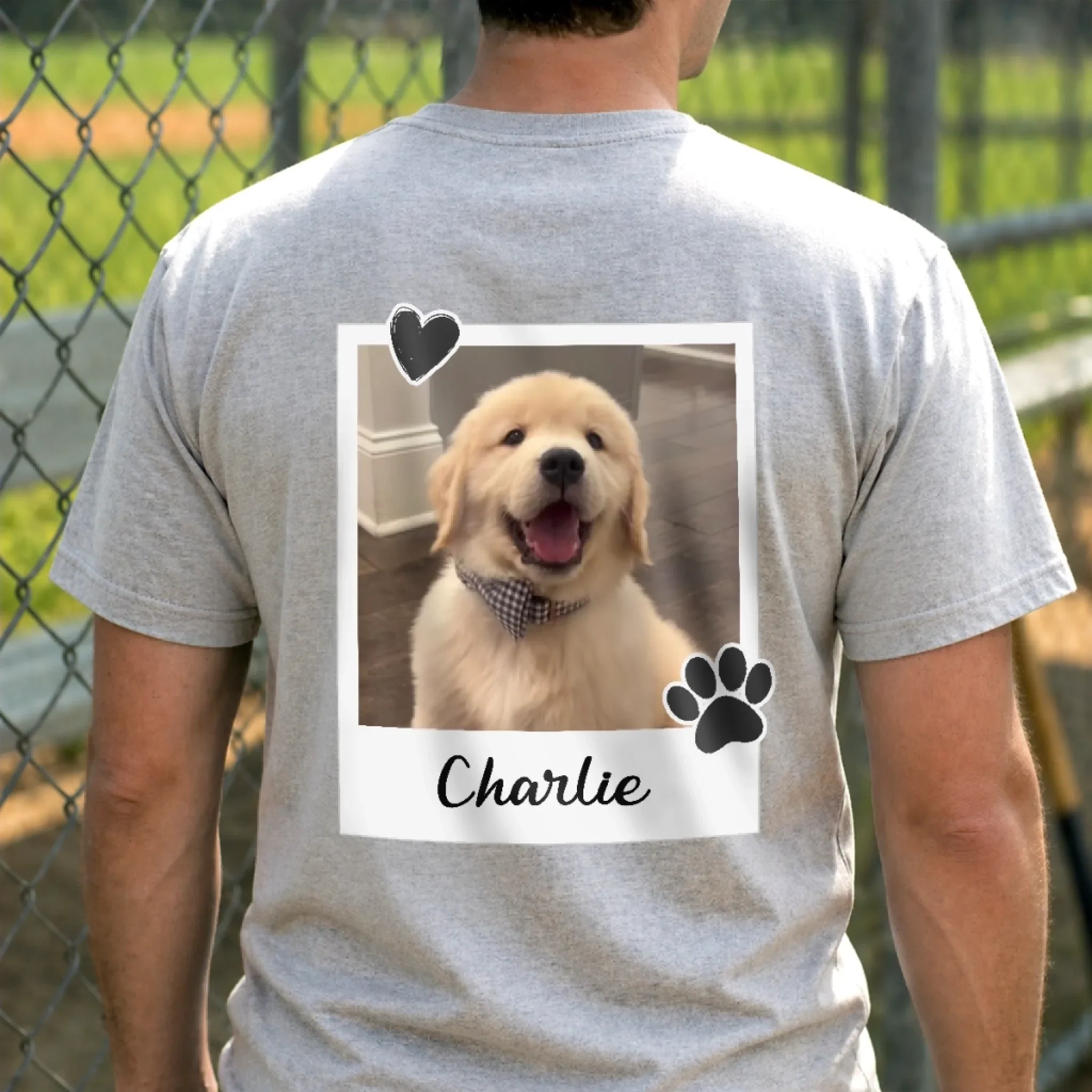 Custom Photo Unisex T-shirt - Personalized Father's Day Birthday Gifts For Dog Cat Lovers, Dog Dad And Mom, Cat Owners - Love Is A Wet Nose - Image 4