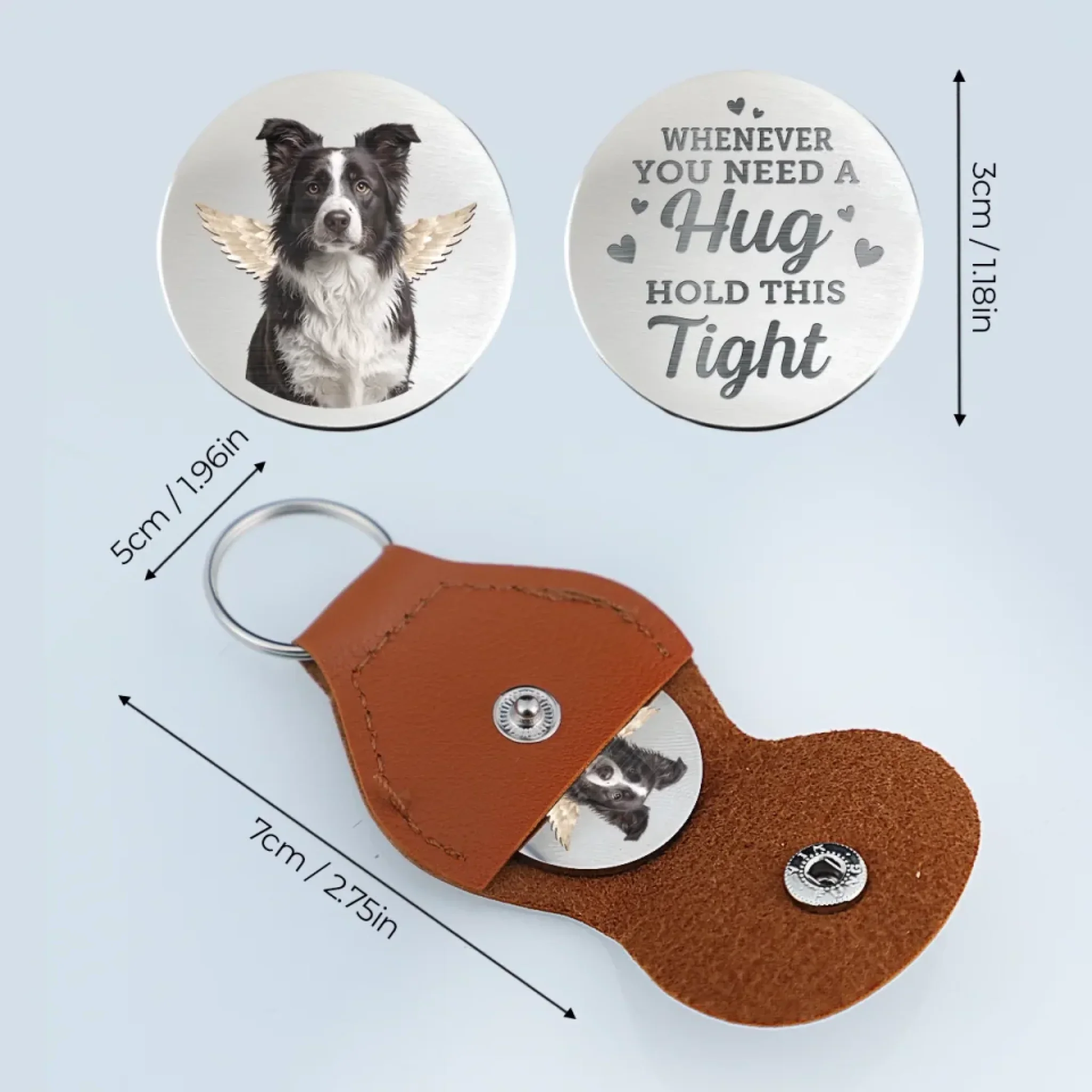 Custom Photo Until We Meet Again, My Friend - Memorial Personalized Custom Pocket Hug - Sympathy Gift For Pet Owners, Pet Lovers - Image 6