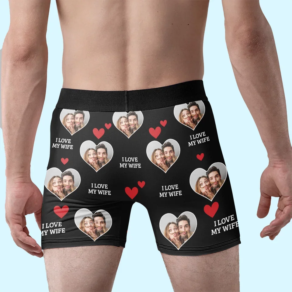 Custom Photo With Your Smile Everything Feels Possible - Couple Personalized Custom Boxer Briefs, Men's Boxers - Gift For Husband Wife, Anniversary - Image 4