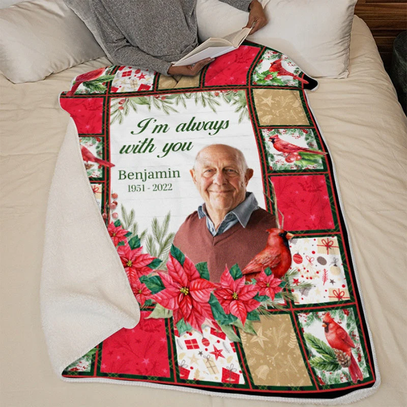 Custom Photo You Will Always Be In My Heart - Memorial Personalized Custom Blanket - Christmas Gift, Sympathy Gift For Family Members - Image 4