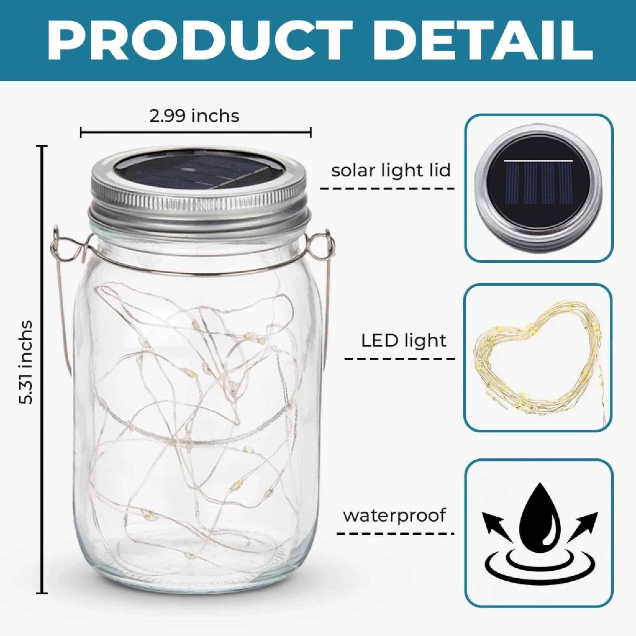 Custom Photo Your Light Still Shines - Memorial Personalized Custom Solar Jar Lantern - Sympathy Gift For Family Members - Image 5