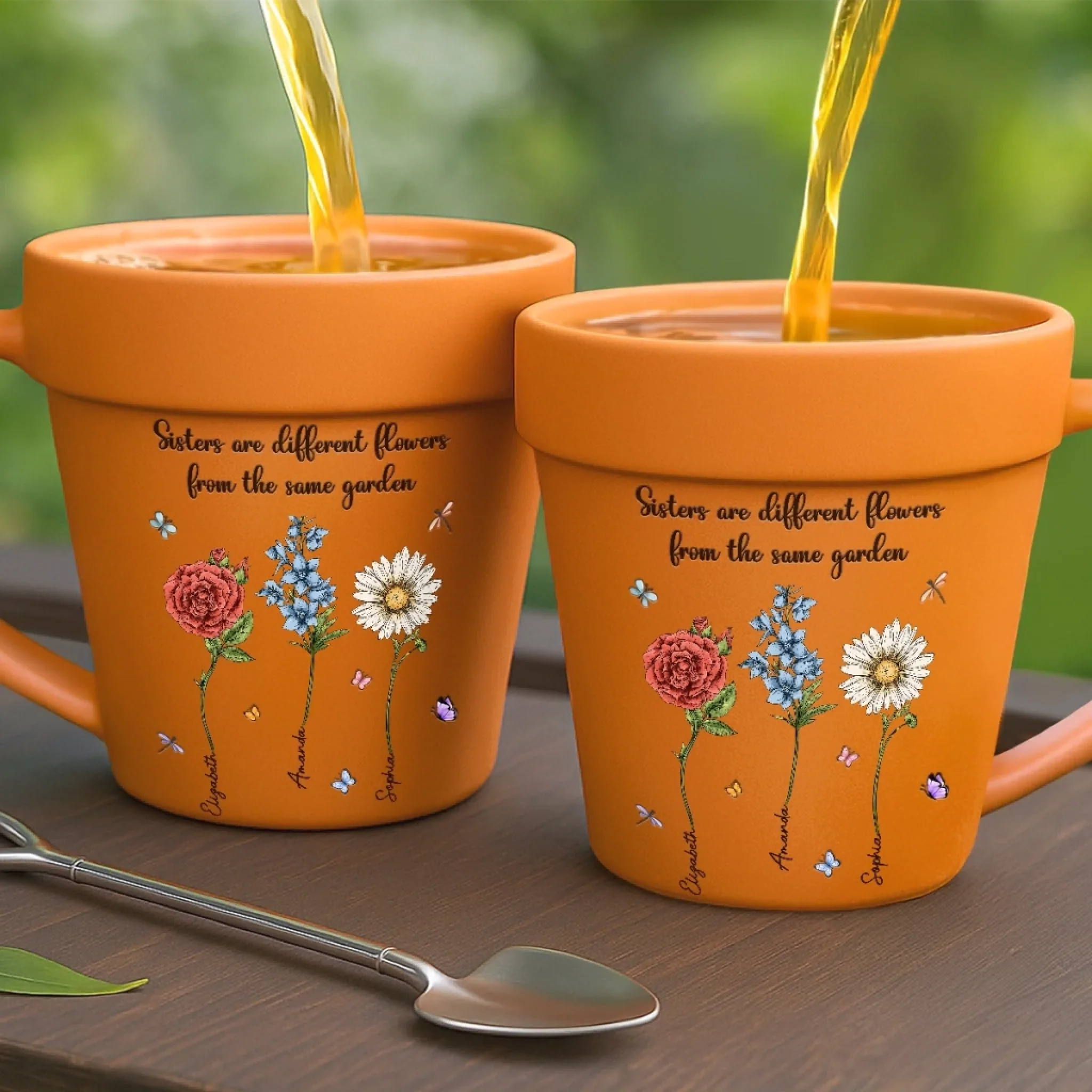 Custom Plant Pot Ceramic Mug - Personalized Best Friend Birthday Gifts For Women - You’re My Favorite Flower - Flower Pot Mug - Image 3