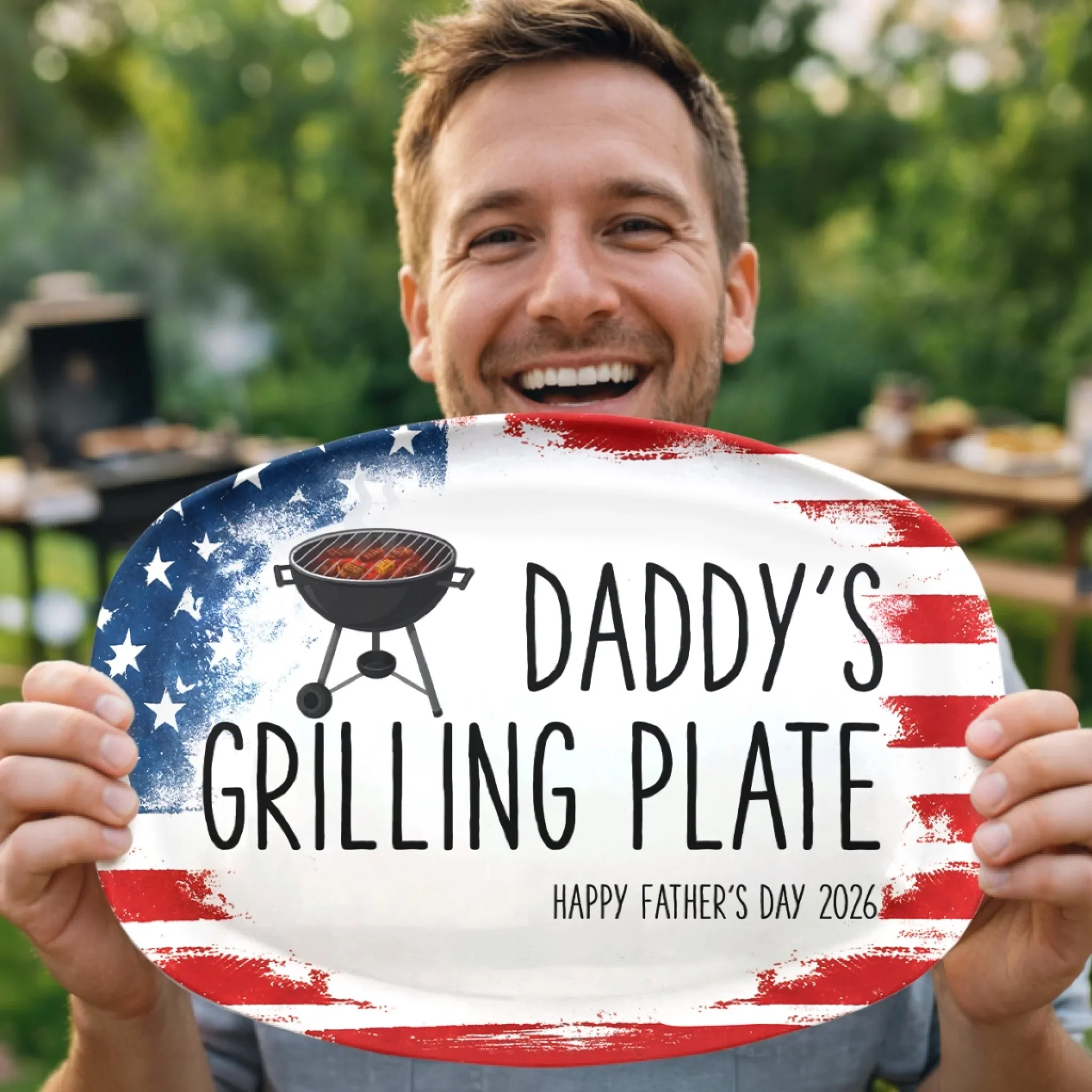 Custom Platter - Personalized Father's Day Birthday Gifts For Dad, Grandpa - Built On Food And Love - Image 4