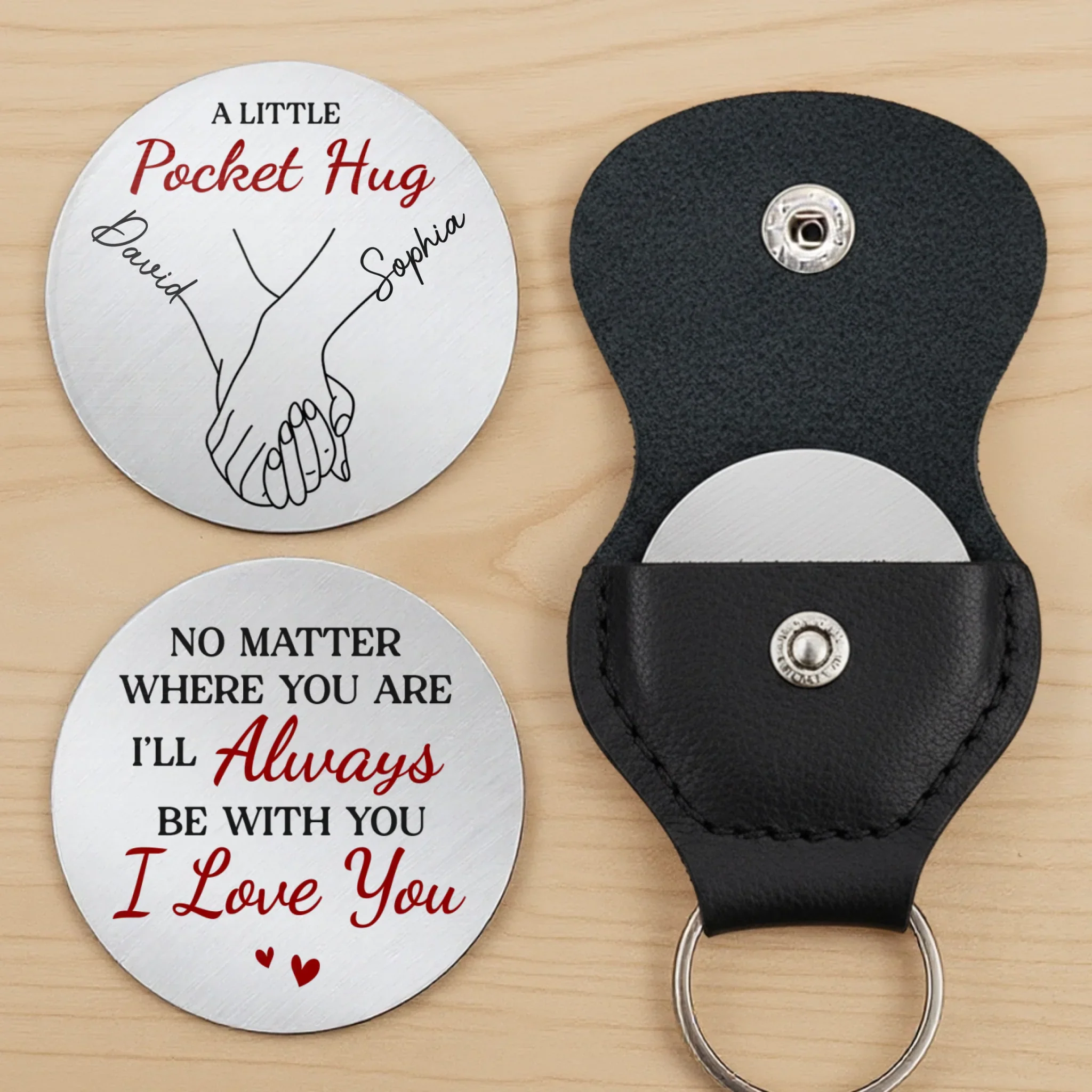Custom Pocket Hug - Personalized Anniversary Wedding Gifts For Husband And Wife, Him And Her - Love That Stays Gentle - Image 3