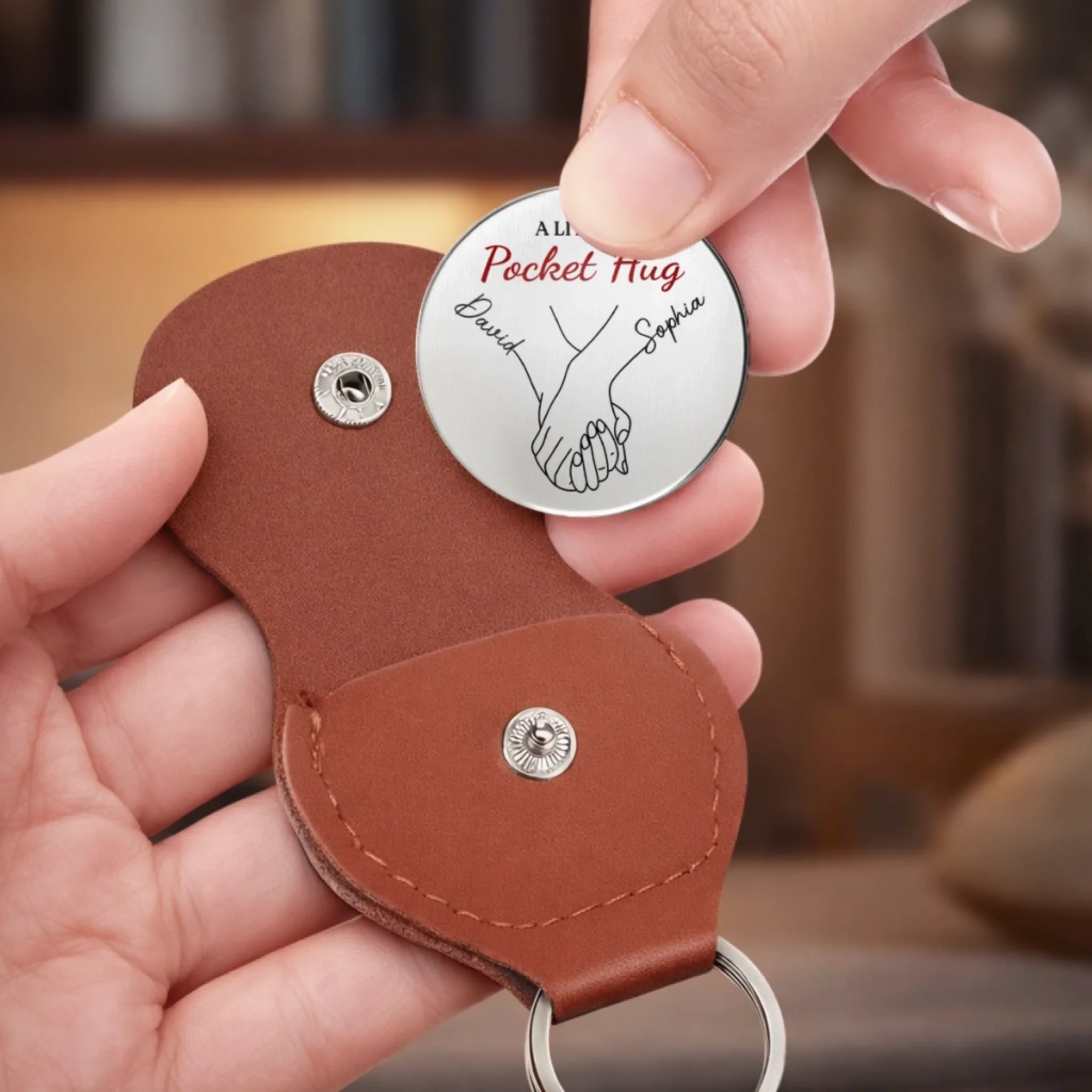 Custom Pocket Hug - Personalized Anniversary Wedding Gifts For Husband And Wife, Him And Her - Love That Stays Gentle - Image 6