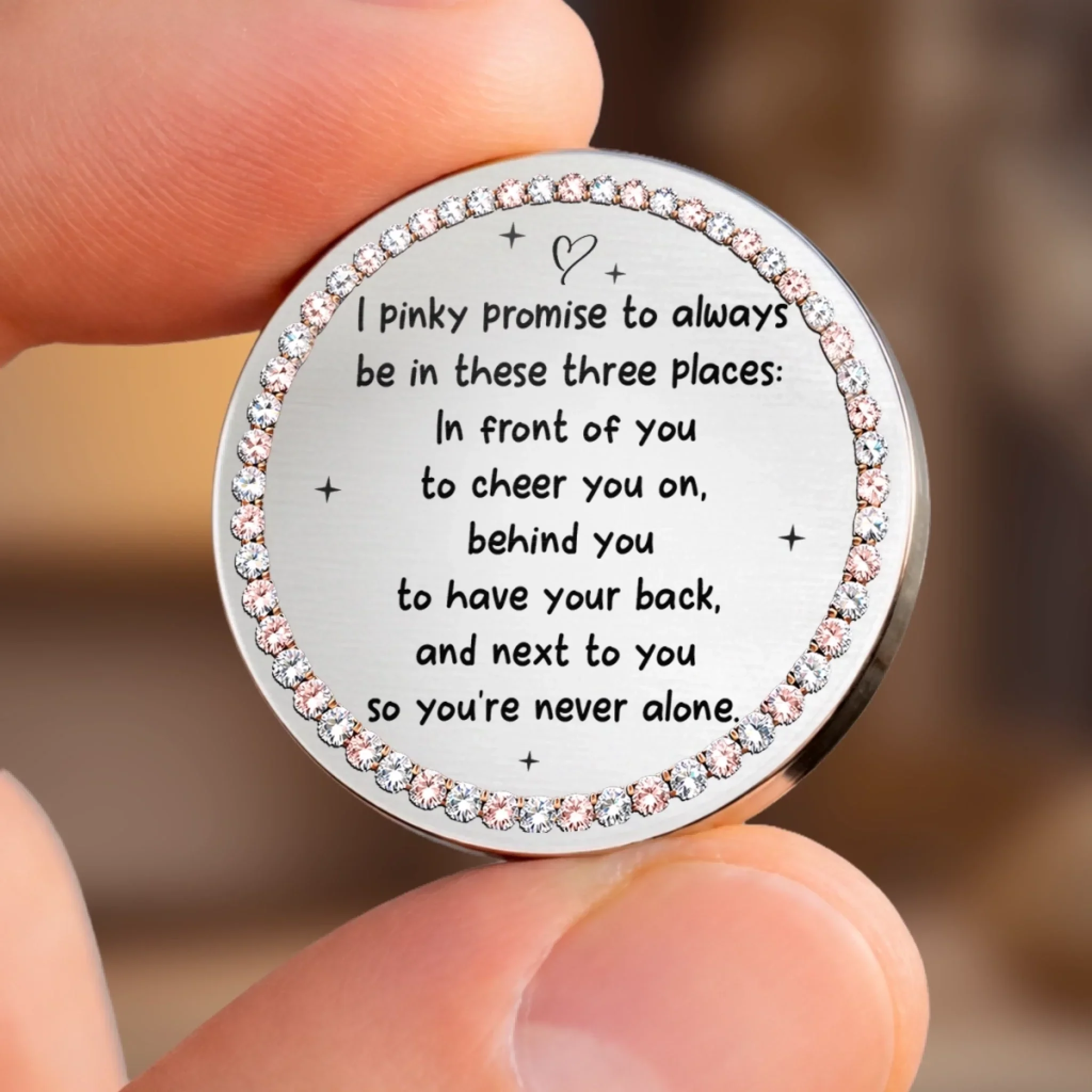 Custom Pocket Hug - Personalized Best Friend Birthday Gifts For Women, Besties, Sisters, BFF - Forever Sisters, Always In Heart - Image 7