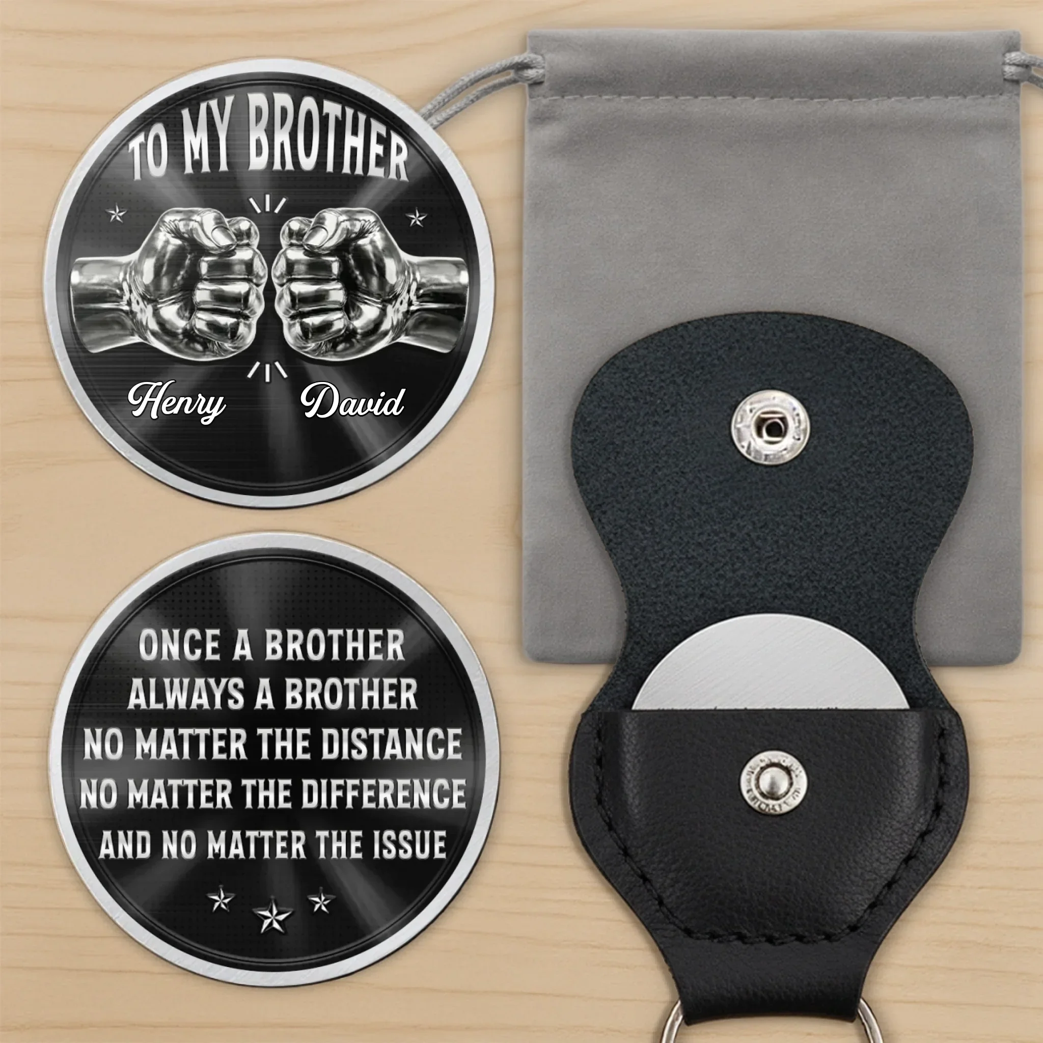 Custom Pocket Hug - Personalized Birthday Gifts For Brother - Always Got Your Back - Image 13