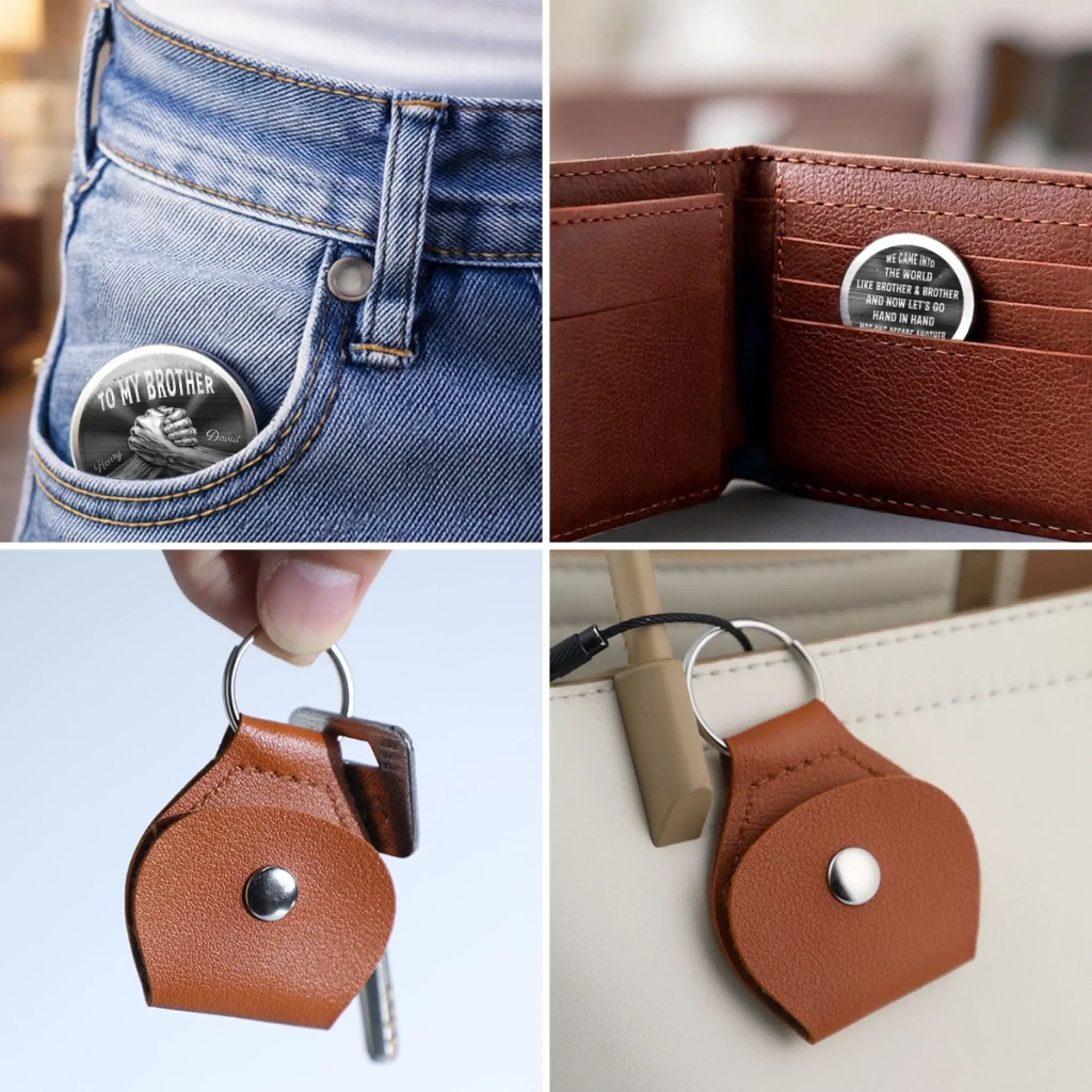 Custom Pocket Hug - Personalized Birthday Gifts For Brother - Brothers Always Have Each Other - Image 9