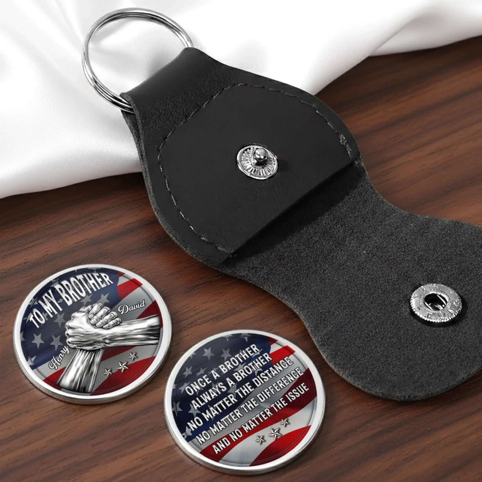 Custom Pocket Hug - Personalized Birthday Gifts For Brother - Together We Rise Brothers - Image 8