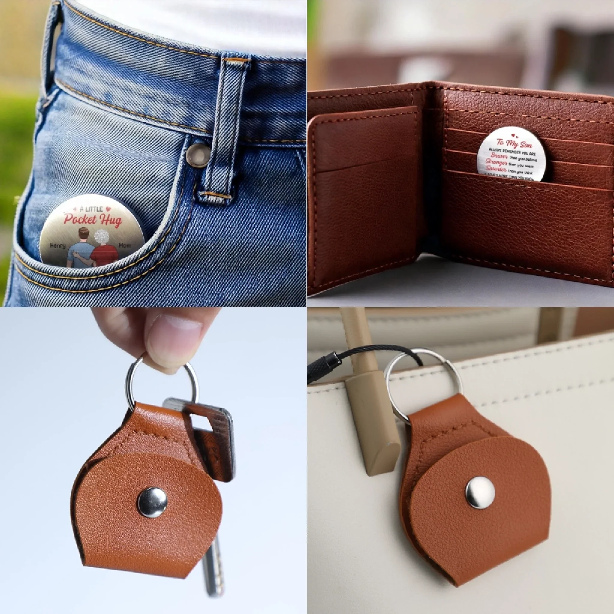 Custom Pocket Hug - Personalized Birthday Gifts For Mom, Dad, Daughter, Son - A Tiny Hug For You - Image 5