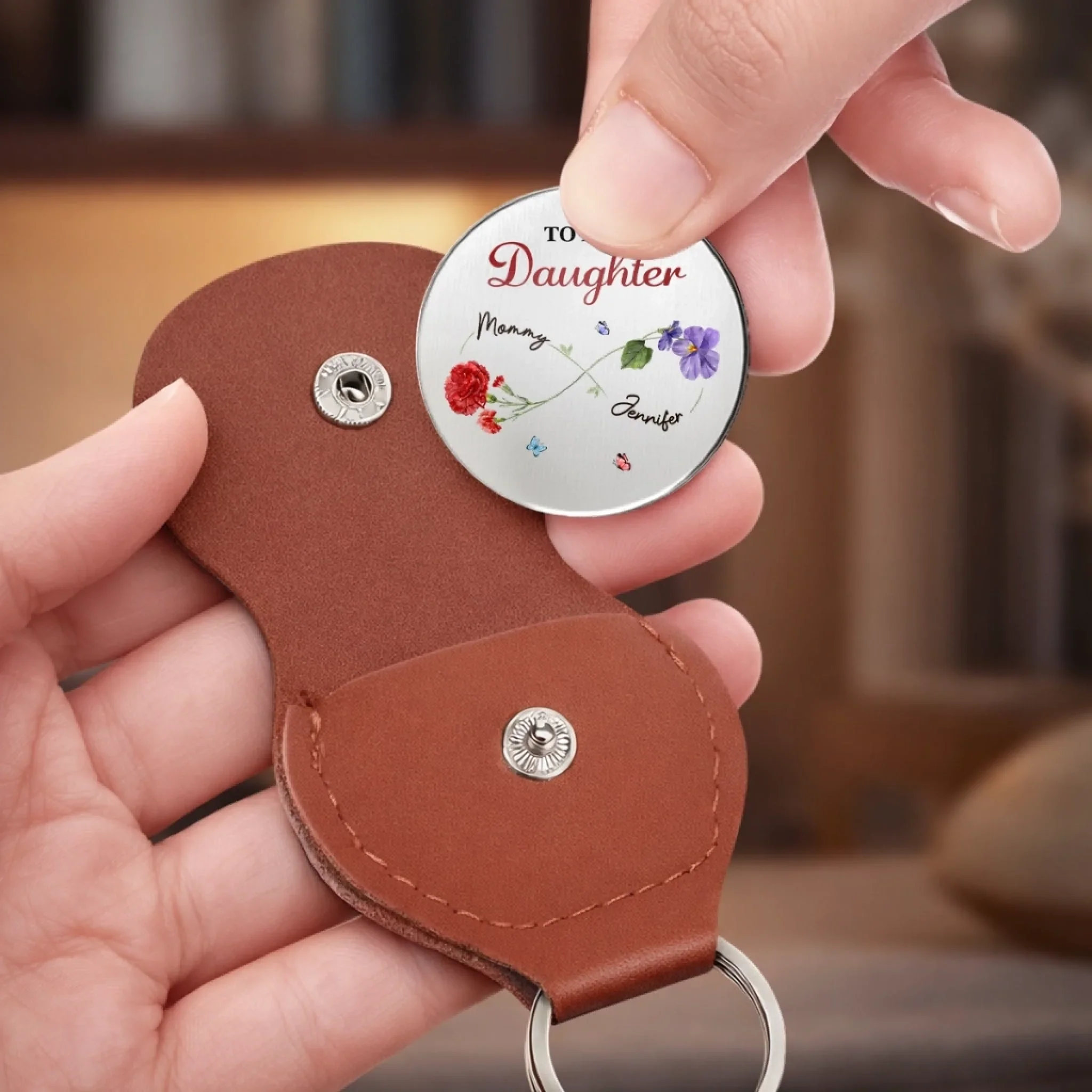 Custom Pocket Hug - Personalized Mother's Day Birthday Gifts For Mom, Daughter - Give Love From My Heart - Image 6