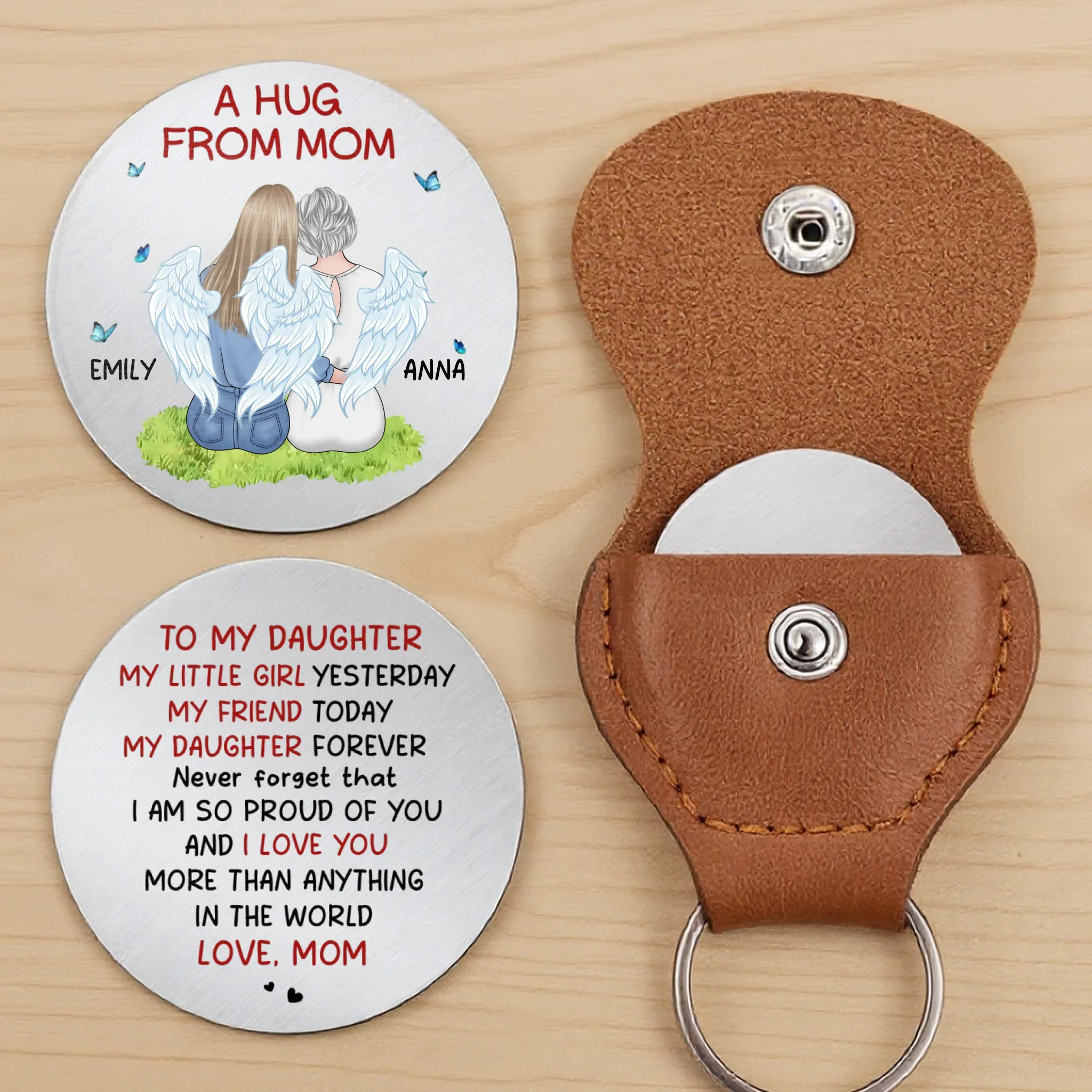 Custom Pocket Hug - Personalized Mother's Day Birthday Gifts For Mom, Daughter, Son - Take This Hug With You - Image 4