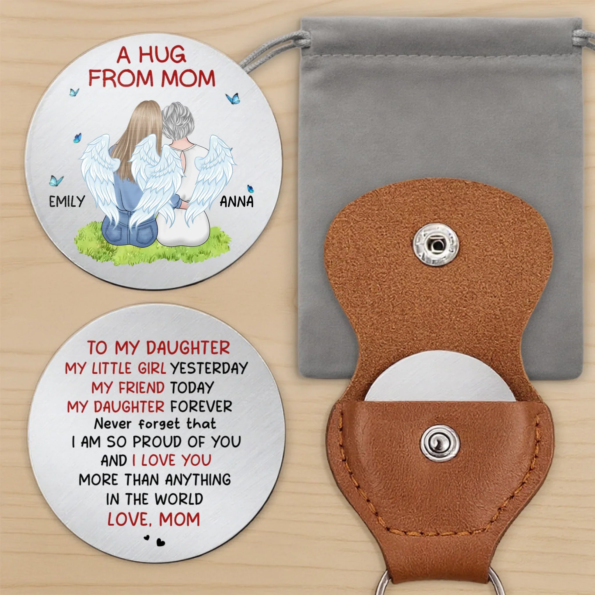 Custom Pocket Hug - Personalized Mother's Day Birthday Gifts For Mom, Daughter, Son - Take This Hug With You - Image 9