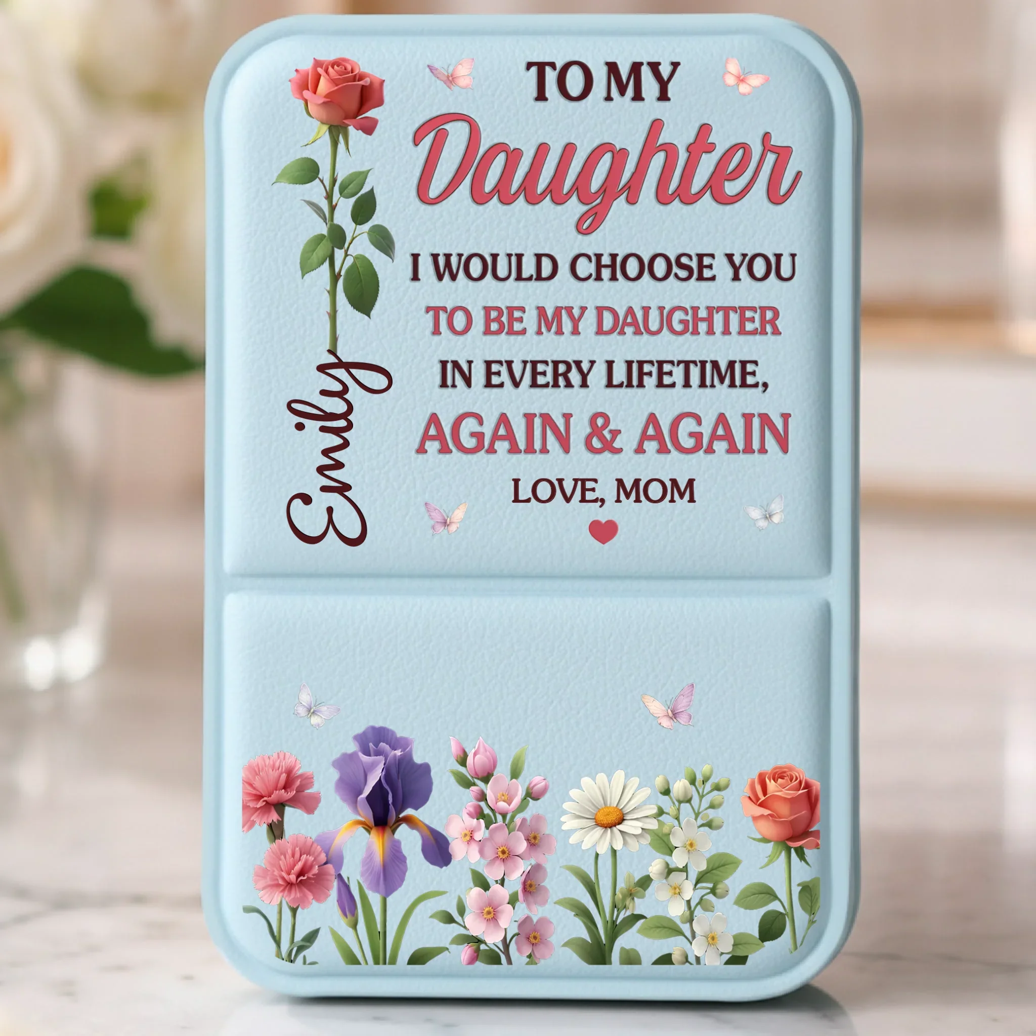 Custom Pocket Mirror - Personalized Birthday Gifts For Mom, Daughter - My Daughter, Every Lifetime - Image 3