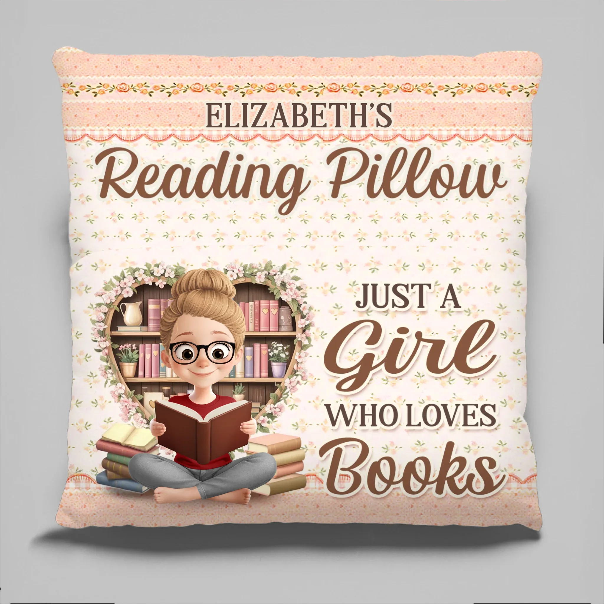Custom Pocket Pillow - Personalized Bookish Gifts For Book Lovers, Bookworms, Readers - Chapters Of Happiness - Image 2