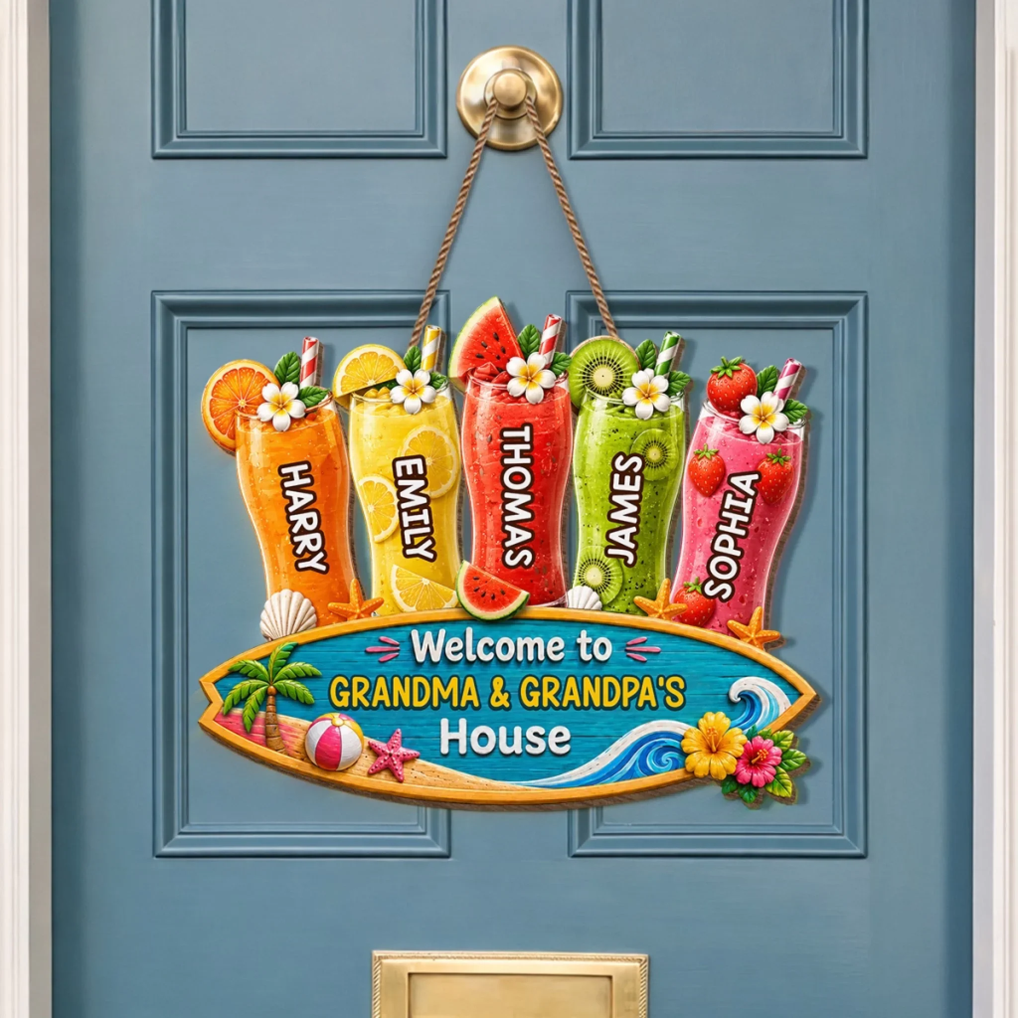Custom Poolside Wood Sign - Personalized Summer Vacation And Travel Gifts For Grandma, Grandpa - Pool Days Family Way - Image 2