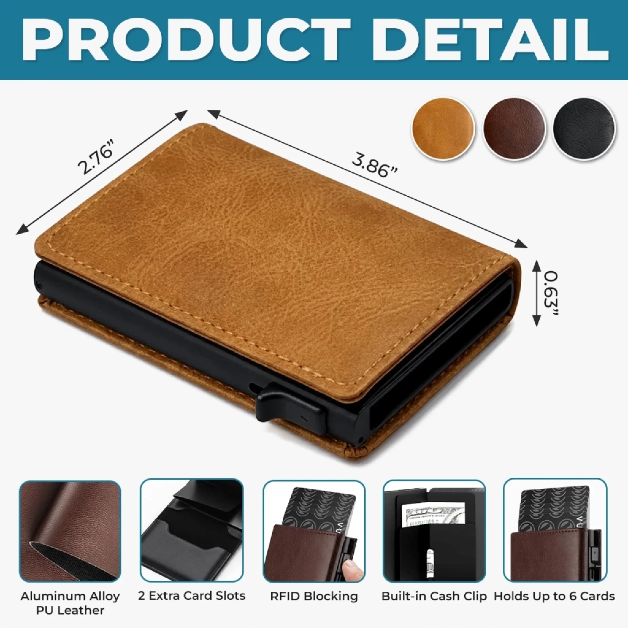 Custom Pop-Up Leather Wallet - Personalized Father's Day Gifts For Dad, Grandpa - The Man, The Myth, The Dad - Image 6