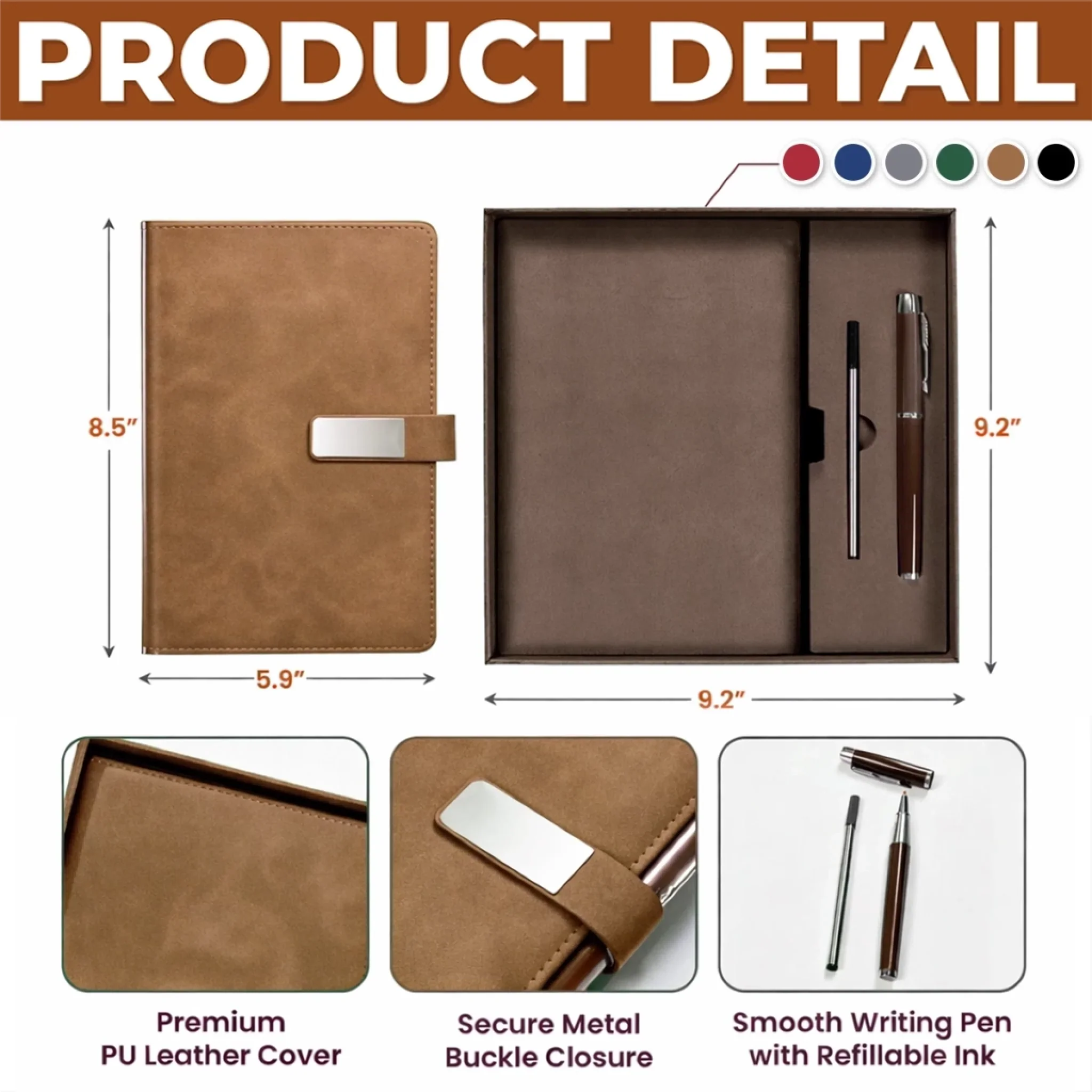 Custom PU Leather Notebook - Personalized Graduation Gifts For Him, Her - Made It Through, Ready For More - Image 7