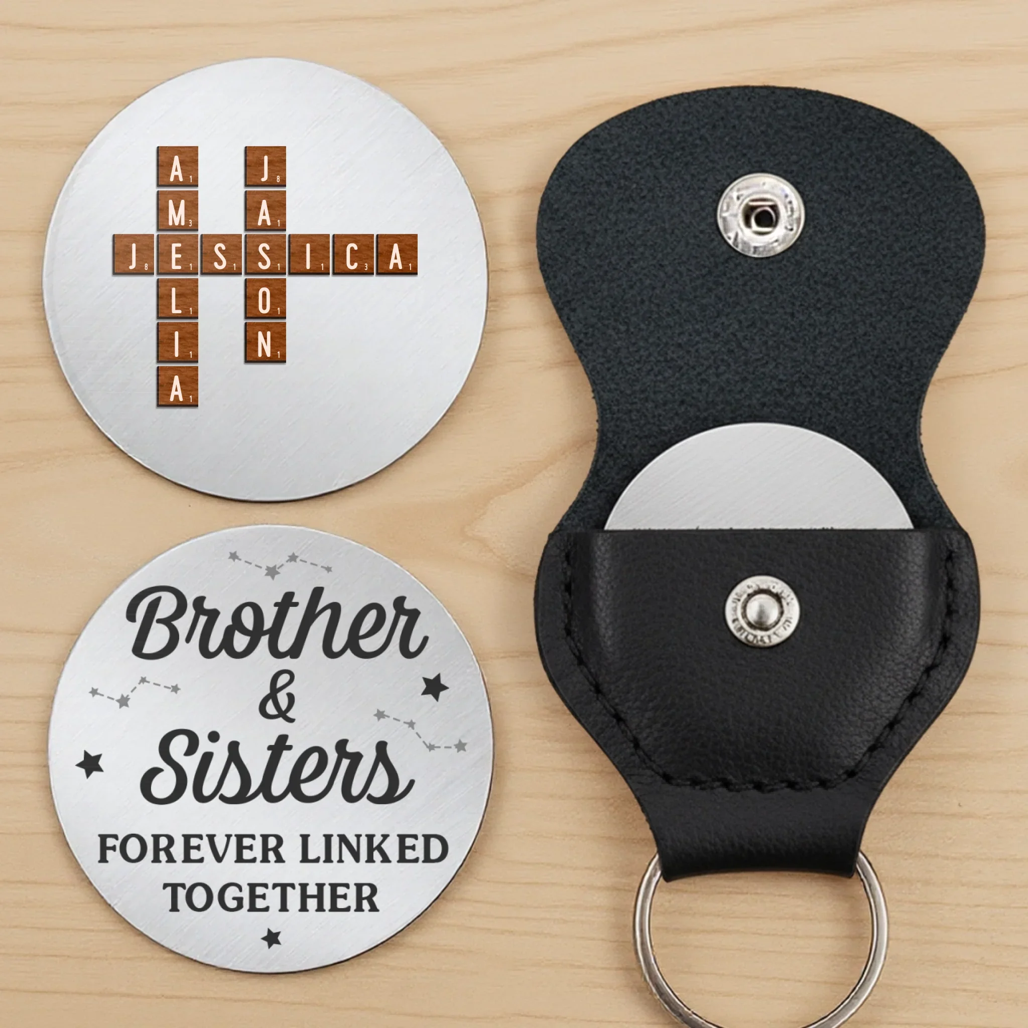 Custom Scrabble Pocket Hug - Personalized Birthday Gifts For Brother, Sister - Forever Linked Together - Image 3