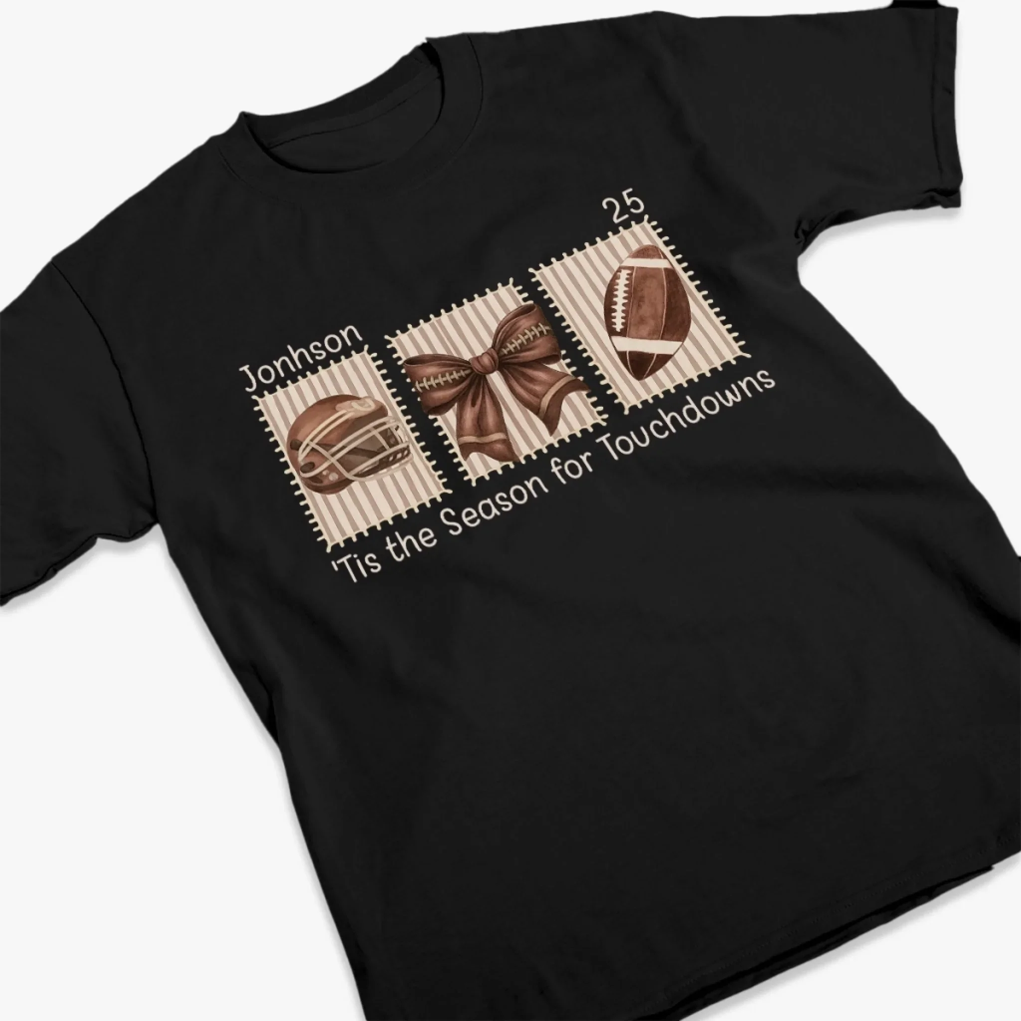 Custom Senior Mom T-shirt, Hoodie - Personalized Birthday Football Gifts For Mom, Football Lovers, NFL Fans - Cleats On Field, Pride In Me - Image 3