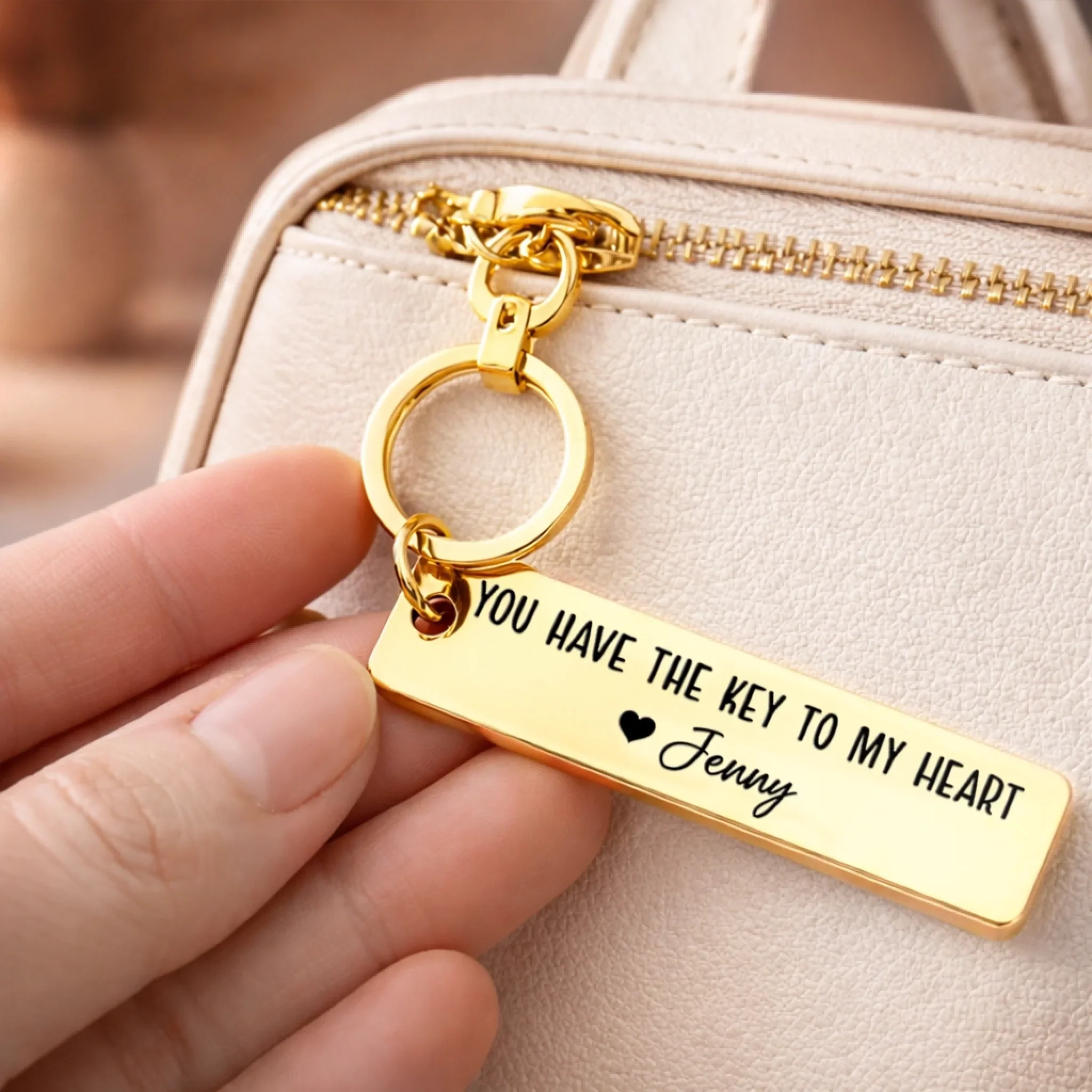 Custom Stainless Steel Keychain - Personalized Anniversary Wedding Gifts For Husband And Wife, Him And Her - Together We Choose Us - Image 10