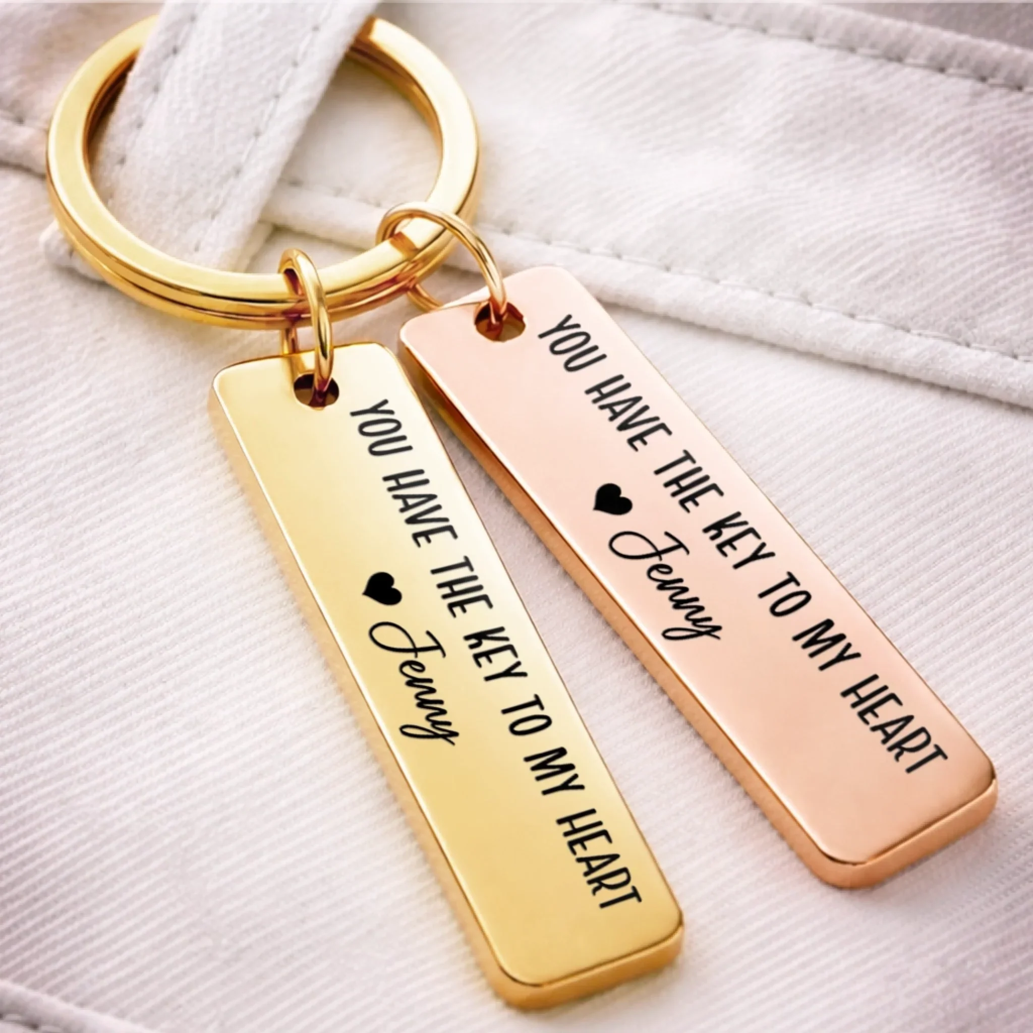 Custom Stainless Steel Keychain - Personalized Anniversary Wedding Gifts For Husband And Wife, Him And Her - Together We Choose Us - Image 11