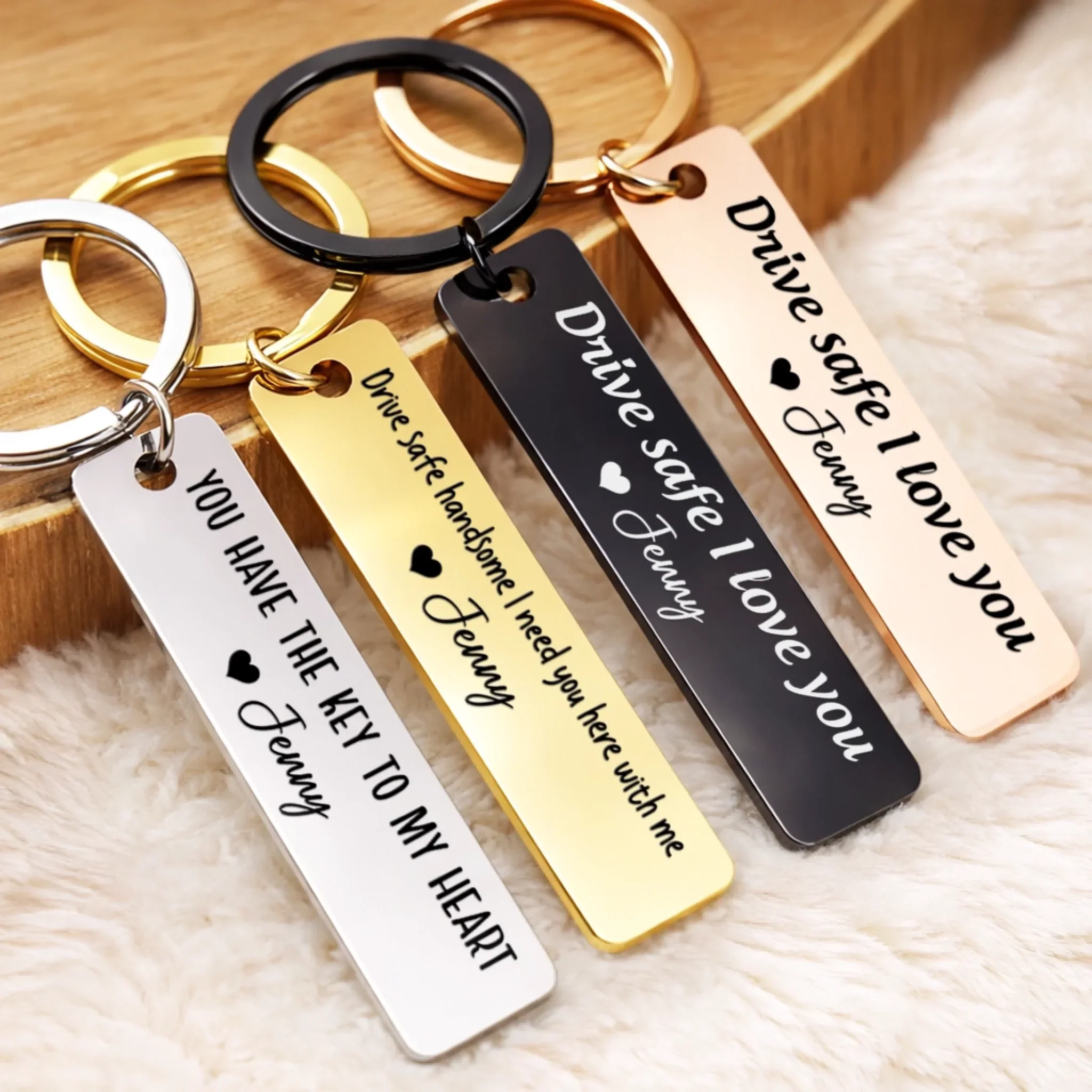Custom Stainless Steel Keychain - Personalized Anniversary Wedding Gifts For Husband And Wife, Him And Her - Together We Choose Us - Image 6