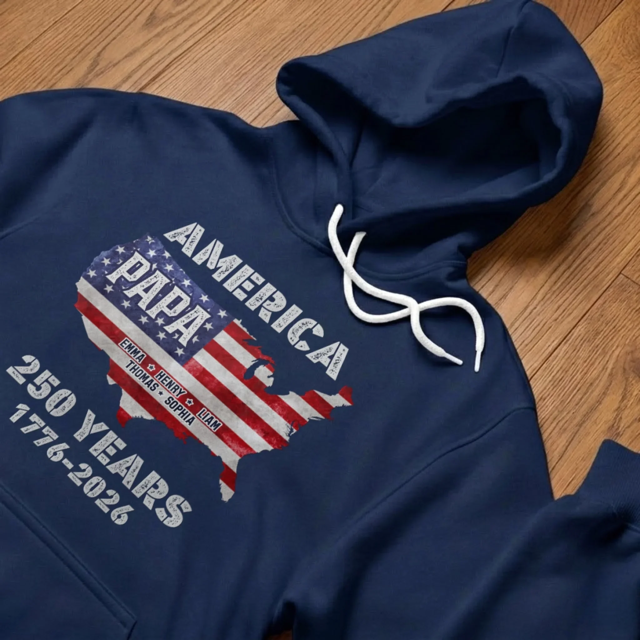 Custom T-shirt, Hoodie – Personalized America 250th Anniversary Gifts For Dad, Grandpa – Proud Dad Proud Legacy - Image 6