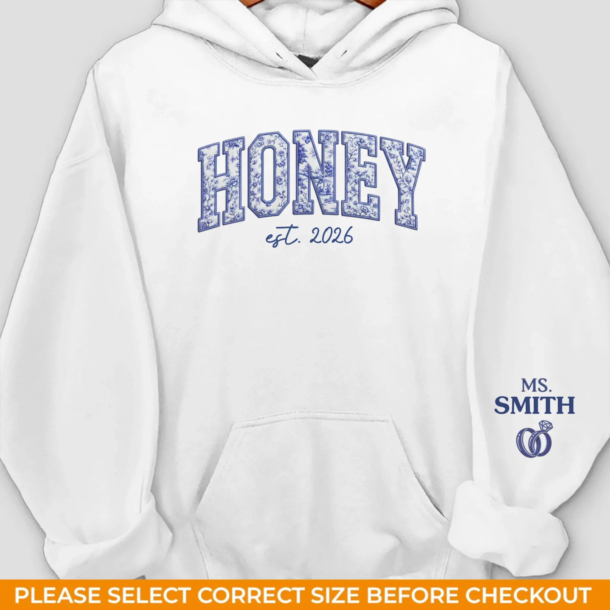 Custom Unisex Sweatshirt, Hoodie With Design On Sleeve - Personalized Anniversary Wedding Gifts For Husband And Wife, Him And Her -My Wife My Forever - Image 8
