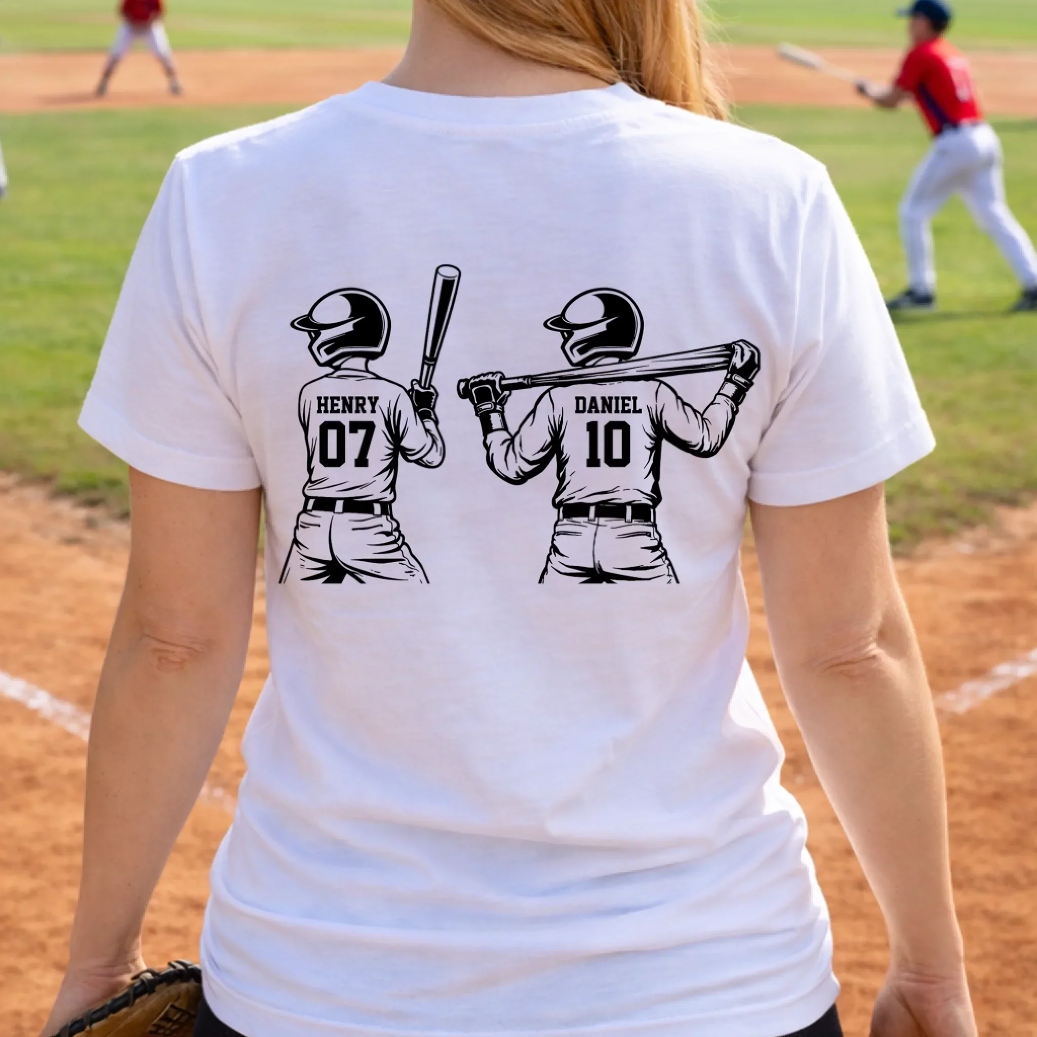 Custom Unisex T-shirt - Personalized Mother's Day Birthday Gifts For Mom, Grandma - Mom Always On My Team - Image 6