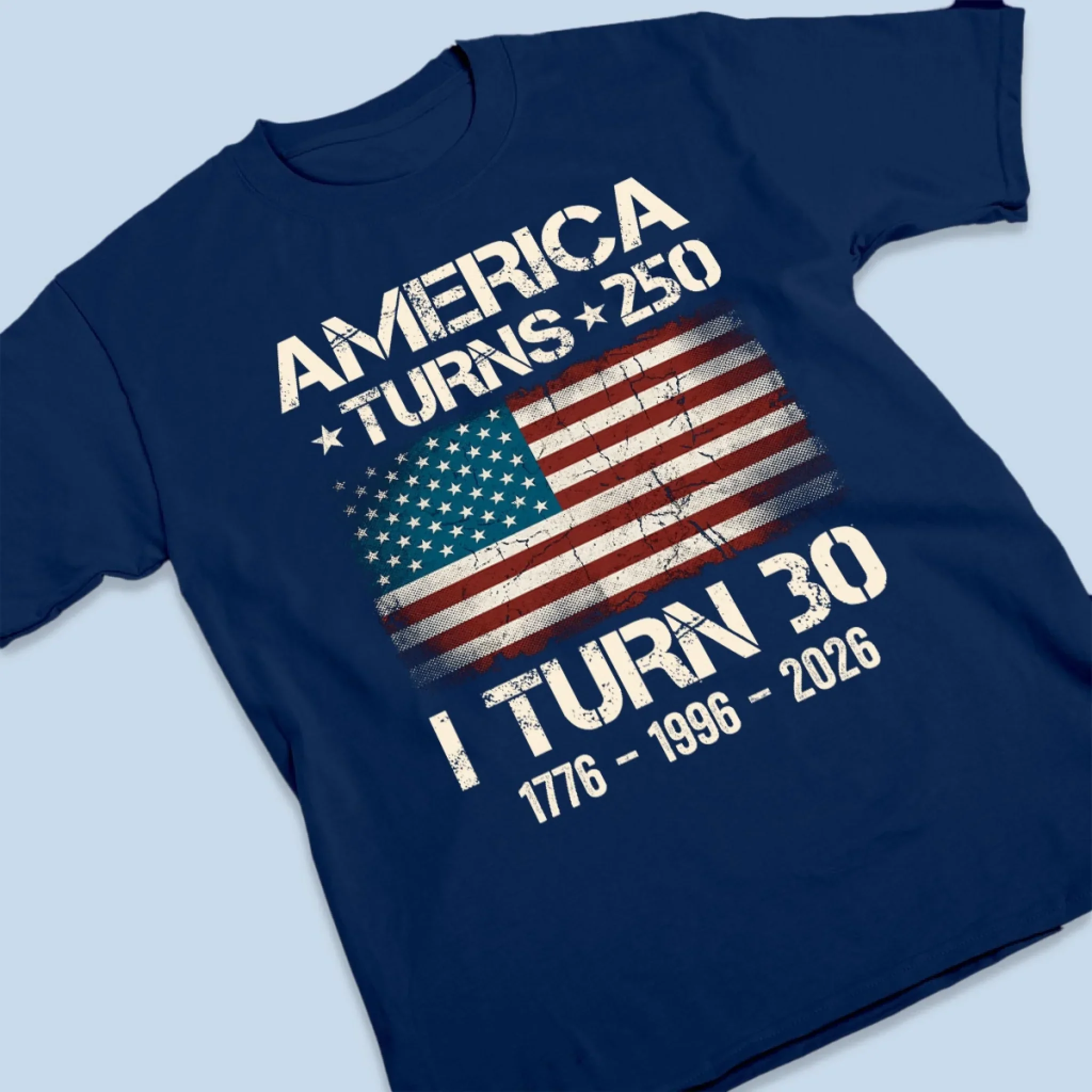 Custom Unisex T-shirt, Premium T-shirt, Hoodie - Personalized America 250th Anniversary Gifts For Men And Women - Born To Shine In The Land Of The Free - Image 3
