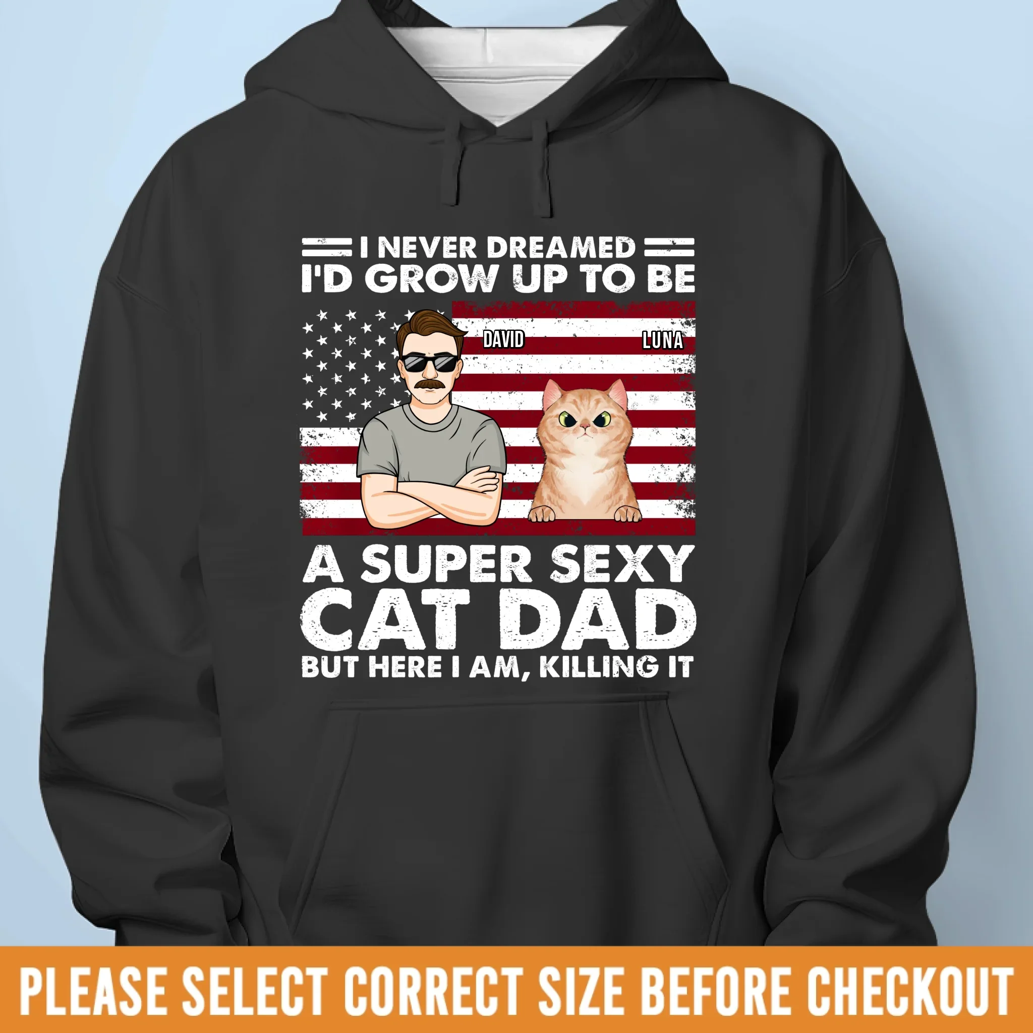 Custom Unisex T-shirt, Premium T-shirt, Hoodie - Personalized Birthday Gifts For Cat Lovers, Cat Mom And Dad - Cats Rule Humans Serve - Image 7