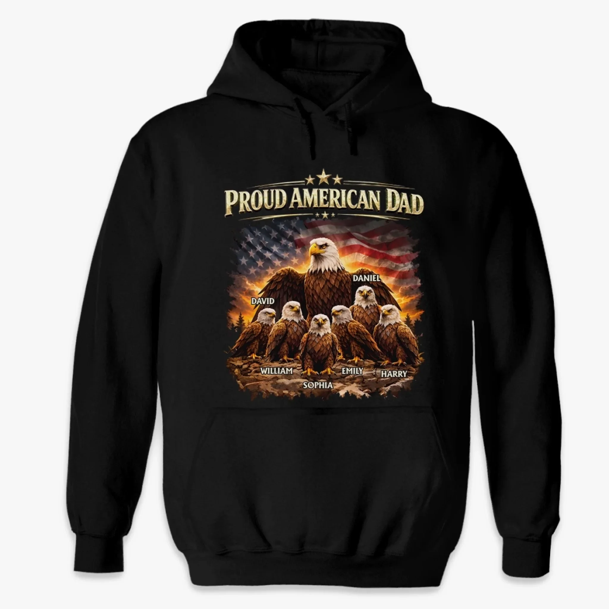 Custom Unisex T-shirt, Premium T-shirt, Hoodie - Personalized Birthday Gifts For Dad, Grandpa - Father My Guiding Light - Image 5