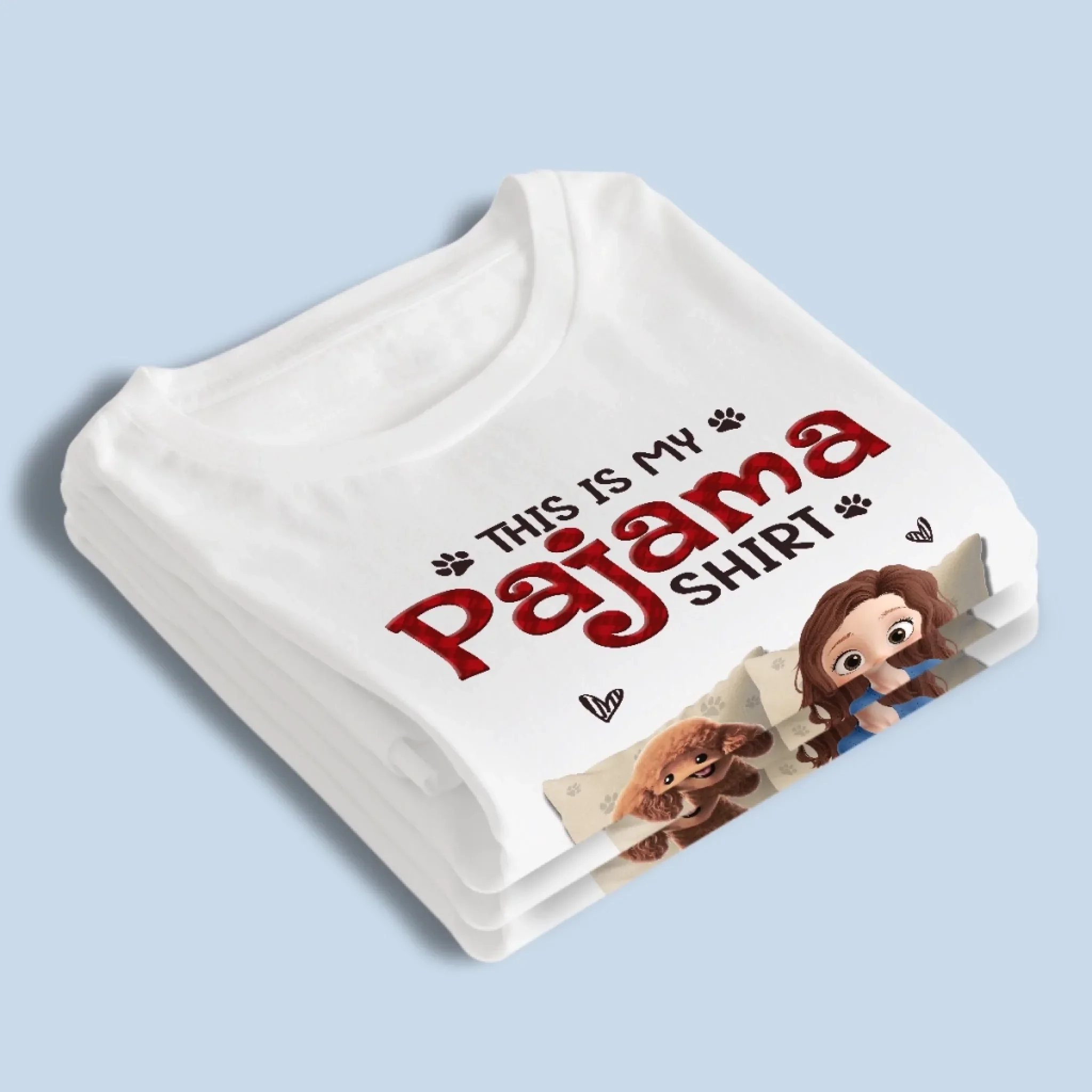 Custom Unisex T-shirt, Premium T-shirt, Hoodie - Personalized Christmas Birthday Gifts For Dog Cat Lovers, Dog Dad And Mom, Cat Owners - Dream Team Every Night - Image 5