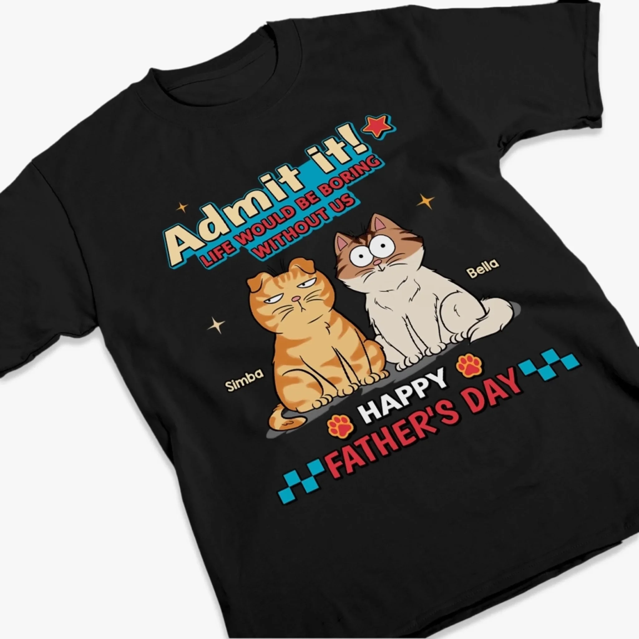 Custom Unisex T-shirt, Premium T-shirt, Hoodie - Personalized Father's Day Gifts For Cat Lovers, Cat Mom And Dad - Cat Hair, Don’t Care - Image 2
